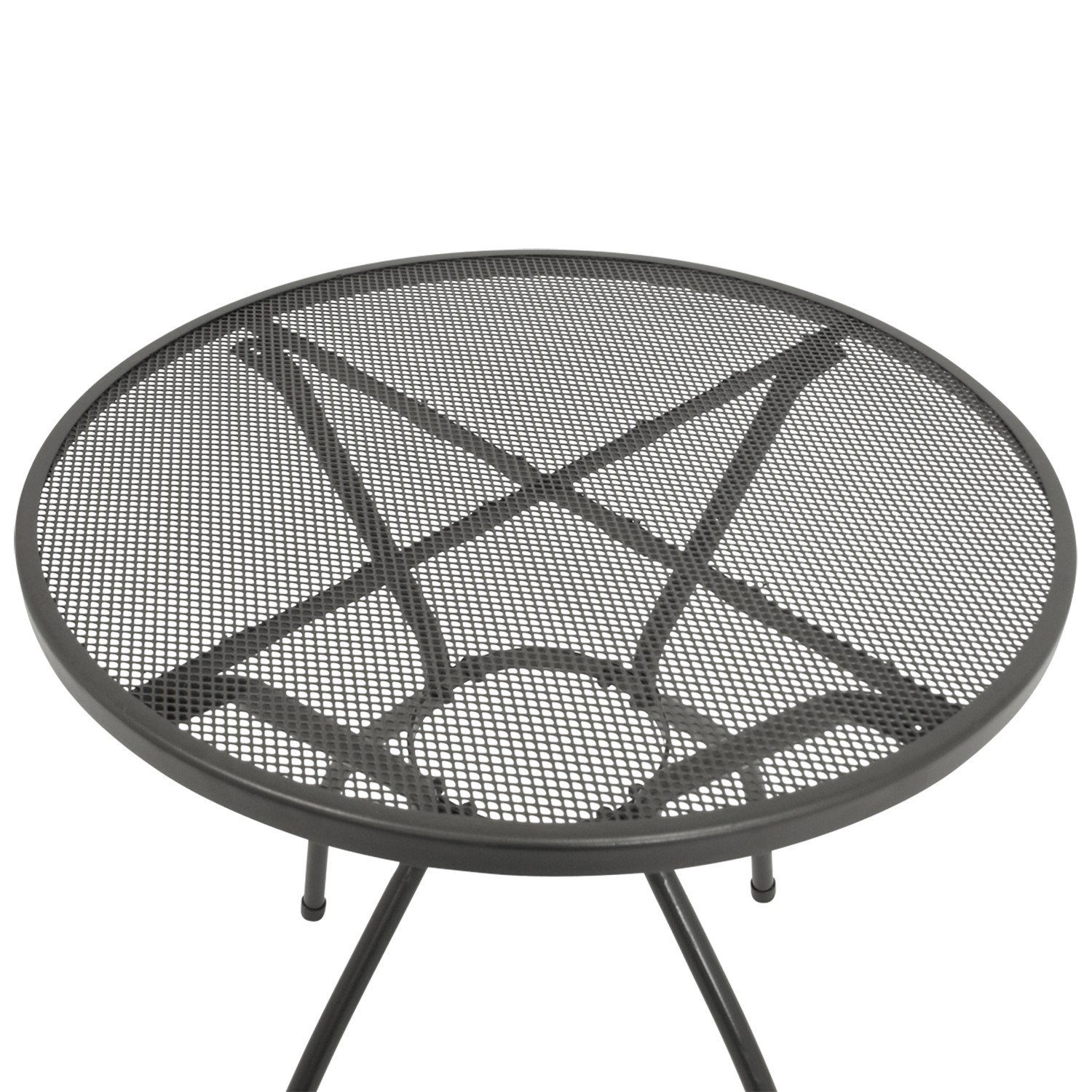 DEGAMO Gartentisch CLASSIC, 70cm rund, Stahl + Streckmetall anthrazit günstig online kaufen