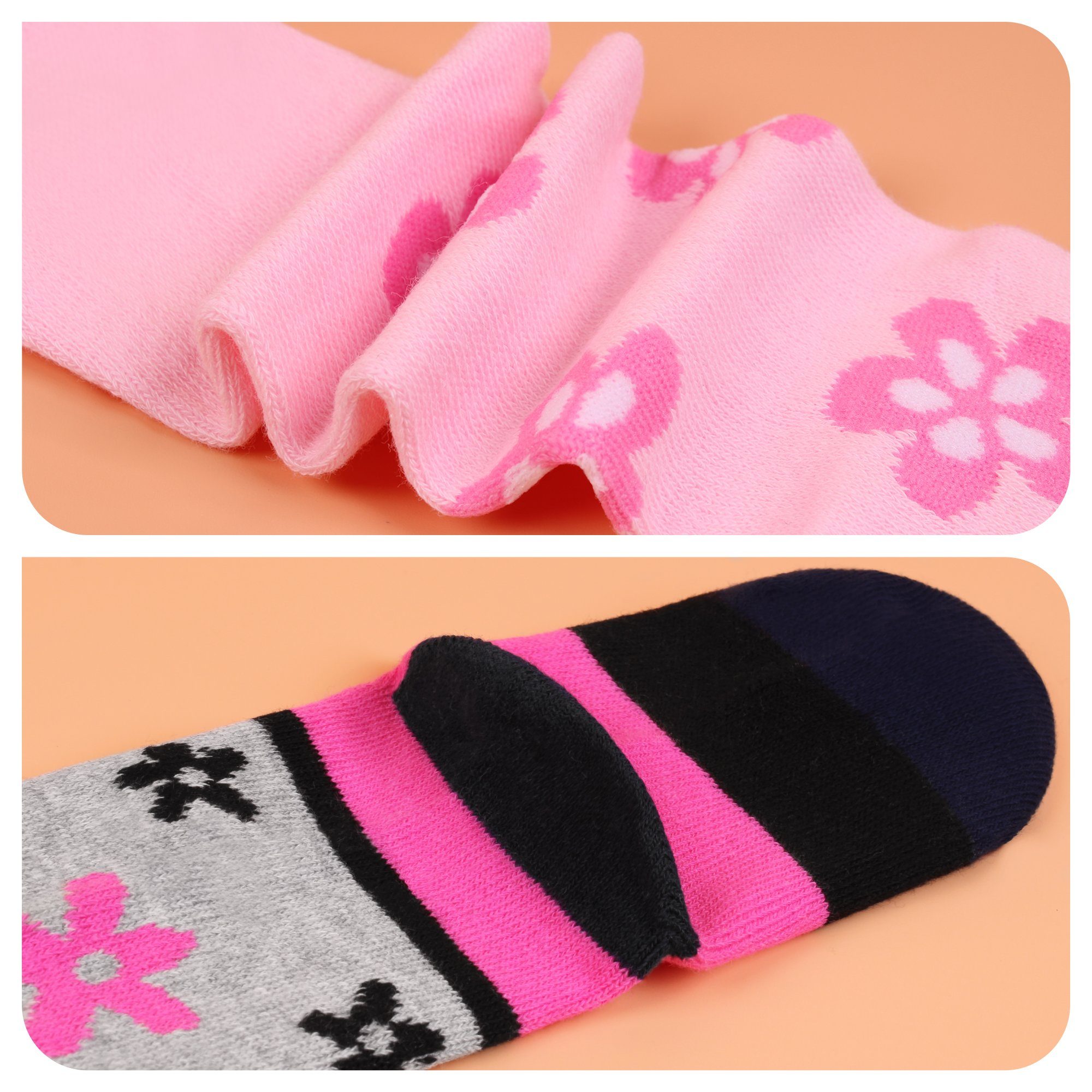L&K-II Strumpfhose 2762 (4er-Pack) Baby Mädchen Strumpfhose aus Baumwolle mit hübschen Motiven – Bild 5 von 5