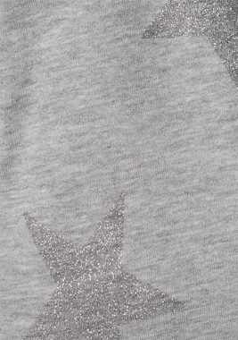 KIDSWORLD Sweatkleid Sterne-Allover Kleid mit Glitzerdruck