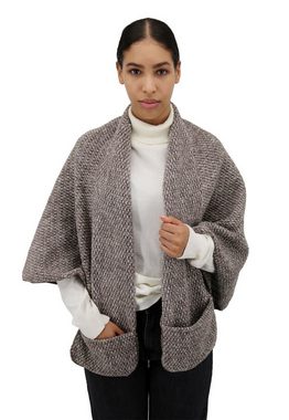 Hollert Fellweste Merino Poncho mit Taschen Doris