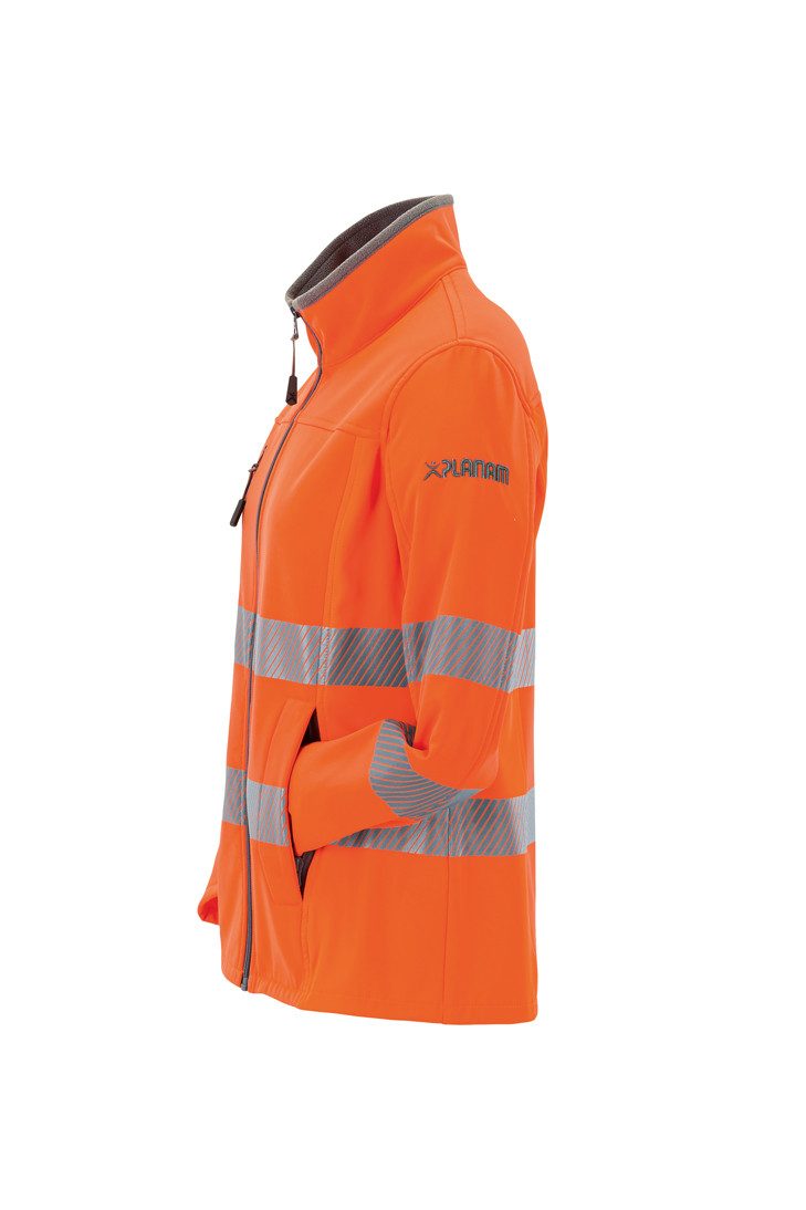 Planam Softshelljacke PLANAM Damen Pure Softshelljacke NORIT-WARNSCHUTZ Orange