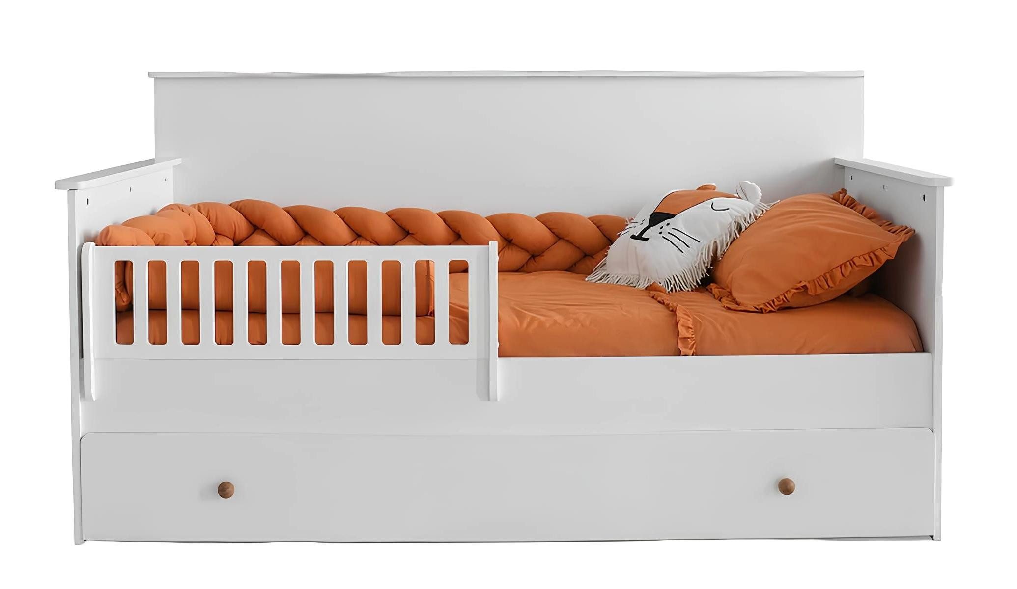 Xlmoebel Bett Weißes Kinderbett mit modernem Design und viel Platz zum Spielen (Bett), Hergestellt in Europa
