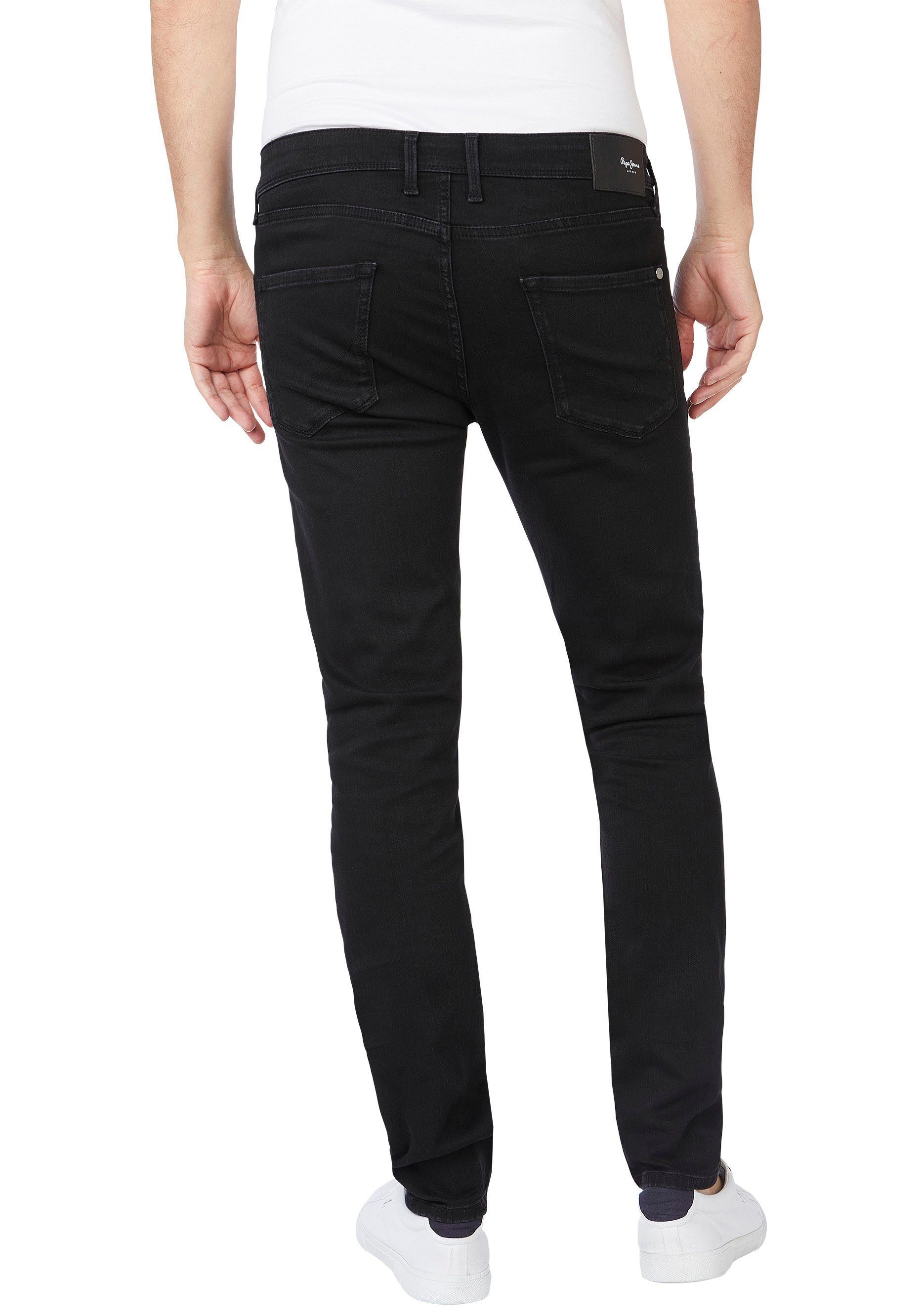 Pepe Jeans Herren Jeans Finsbury Skinny Fit - Schwarz - Clean Black günstig online kaufen
