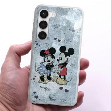 DeinDesign Handyhülle Disney Mickey & Minnie Mouse Vintage Mickey&Minnie In Love, Samsung Galaxy S23 Silikon Hülle Bumper Case Handy Schutzhülle