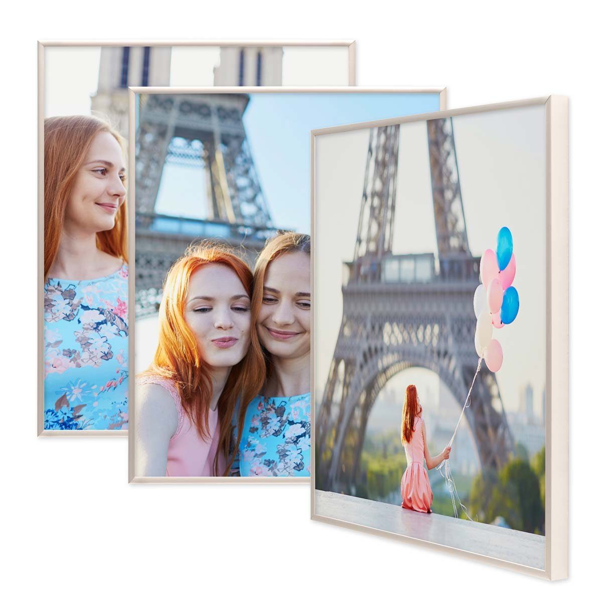 PHOTOLINI Bilderrahmen 3er Set Aluminium Modern günstig online kaufen