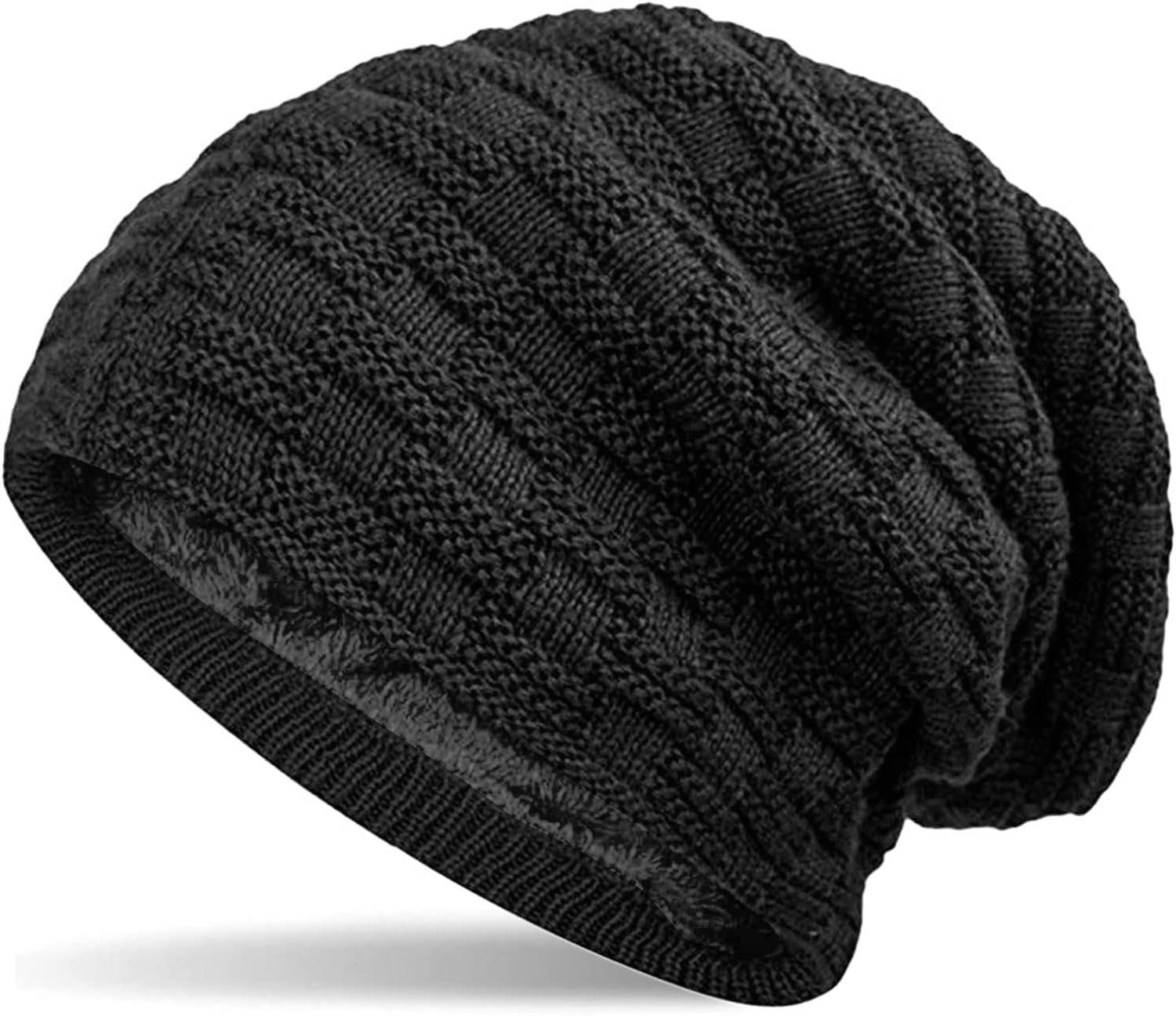 Alster Herz Fleecemütze Damen Herren Strickmütze Beanie mit Flecht Muster, A0500 (modisch, sportlich) mit Fleece gefüttert, warm und bequem, Unisex