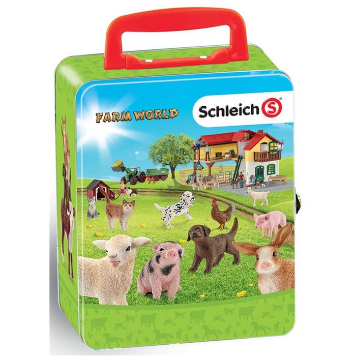 Theo Klein Tierfigur 3113 Schleich Farmworld Sammelkoffer für 18 Baby-Tiere