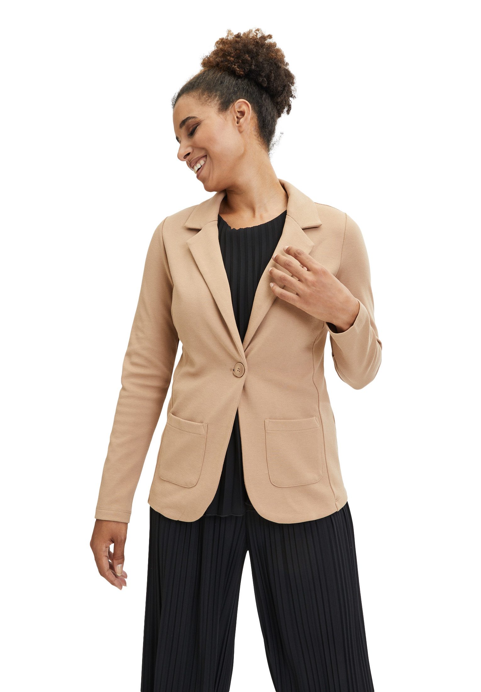 Kurzblazer Cartoon Casual-Blazer mit Reverskragen