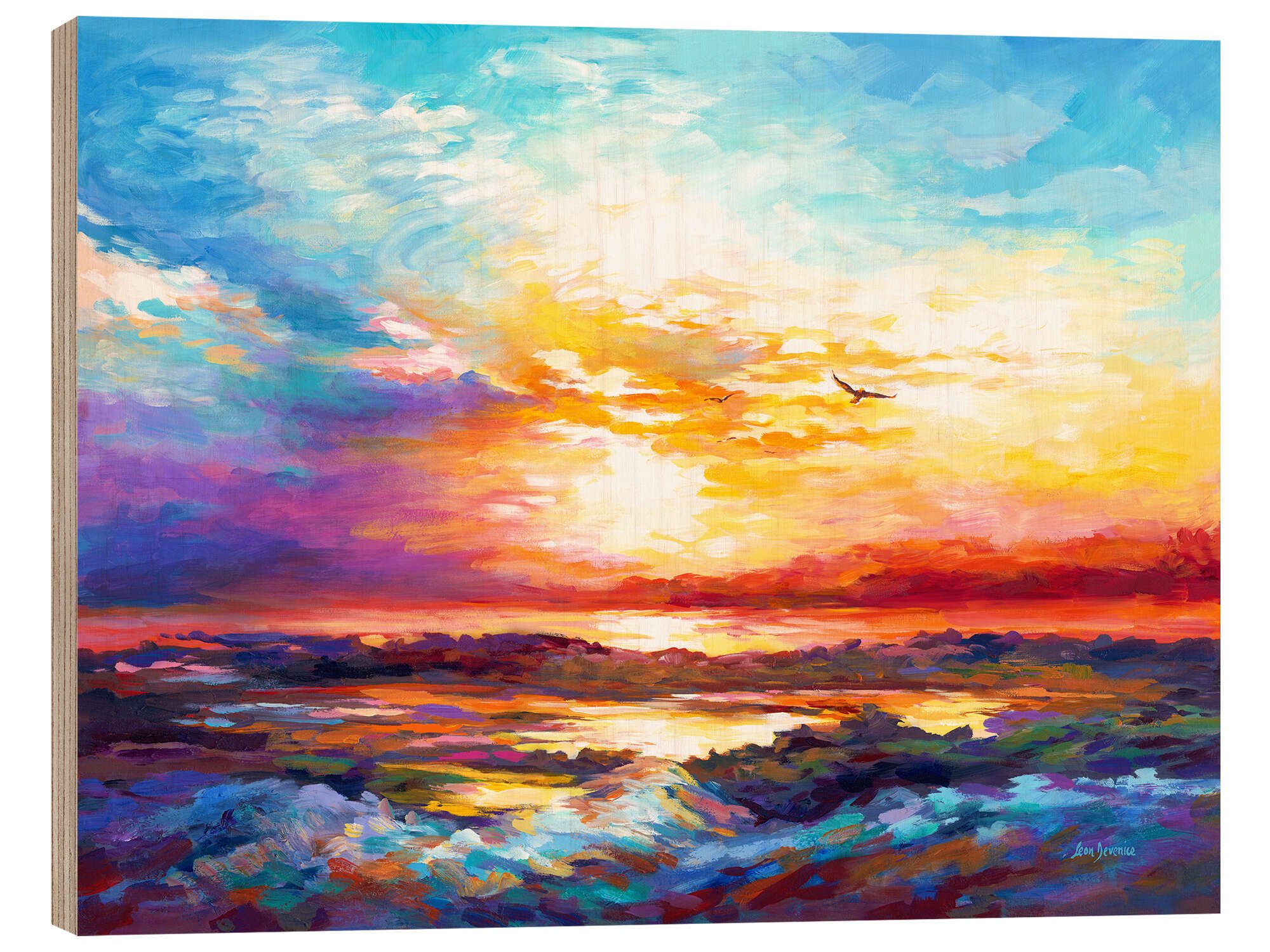 Posterlounge Wandbild Sonnenuntergang auf Korsika, Leon Devenice, erhältlich als Poster, Leinwandbild, Wandsticker oder Acrylglasbild