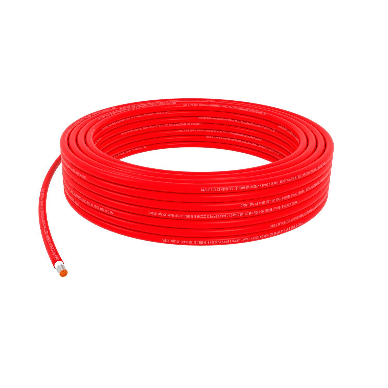 avoltik Solarkabel 6mm² Solarleitung PV Kabel Verbindungskabel 5m - 100m Solarkabel, (500 cm), RoHS-Konform ; Schutzklasse: IP67