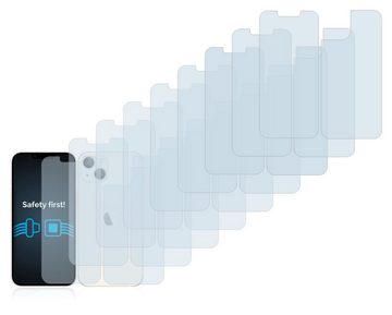Savvies Schutzfolie für Apple iPhone 13 (Display+Rückseite), Displayschutzfolie, 18 Stück, Folie klar
