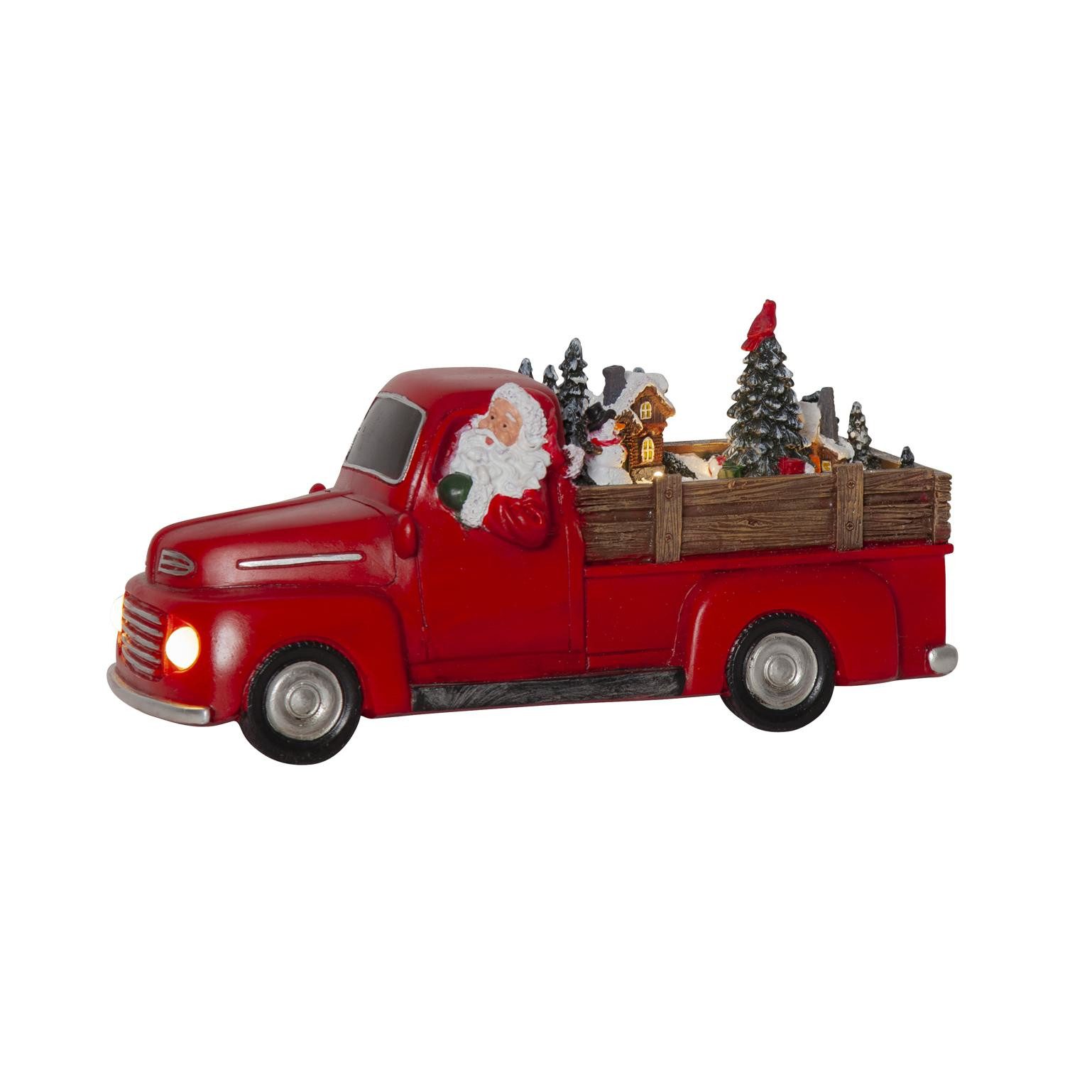 STAR TRADING LED Dekolicht Largeville, Weihnachtsszenerie,Merryville' mit Pickup-Truck und Weihnachtsmotiven