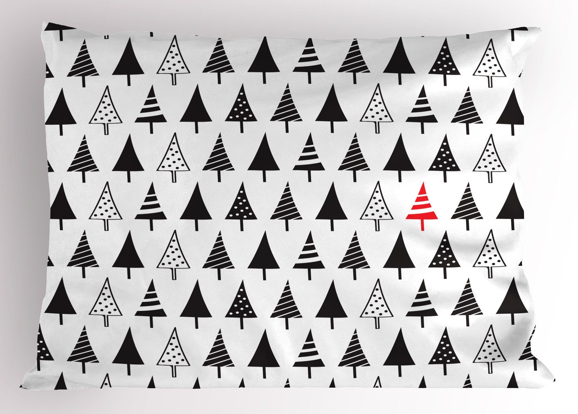 Kissenbezüge Dekorativer Standard King Size Gedruckter Kissenbezug, Abakuhaus (1 Stück), Weihnachten Triangle Pine Trees