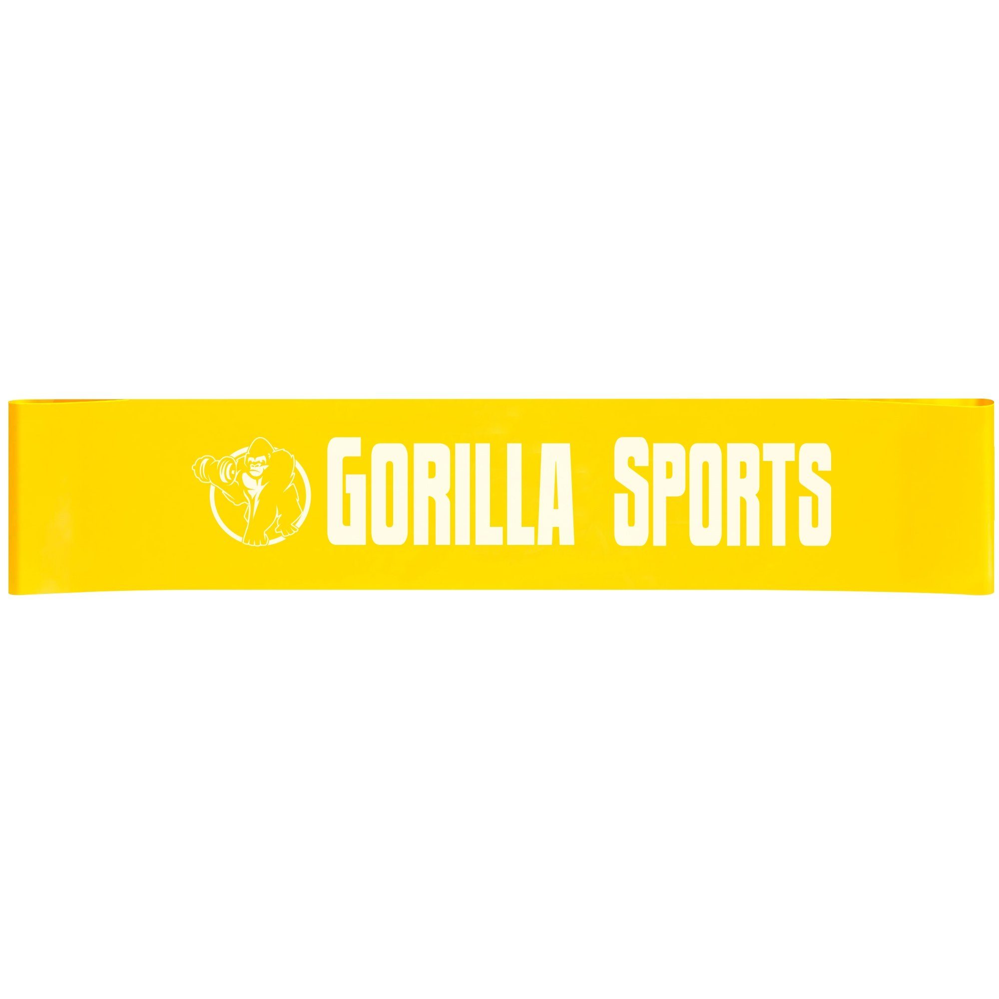 GORILLA SPORTS Trainingsband Widerstandsbänder - 5 Verschiedene Stärke, rutschfest, Latex, Farbwahl 0,6 mm