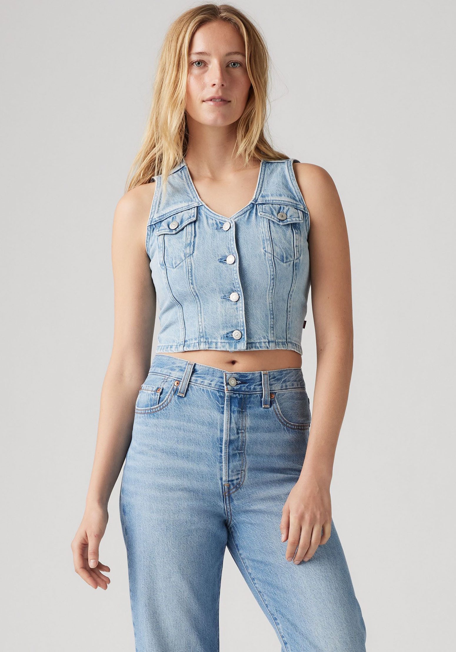 Jeansweste BELLA DENIM CORSET