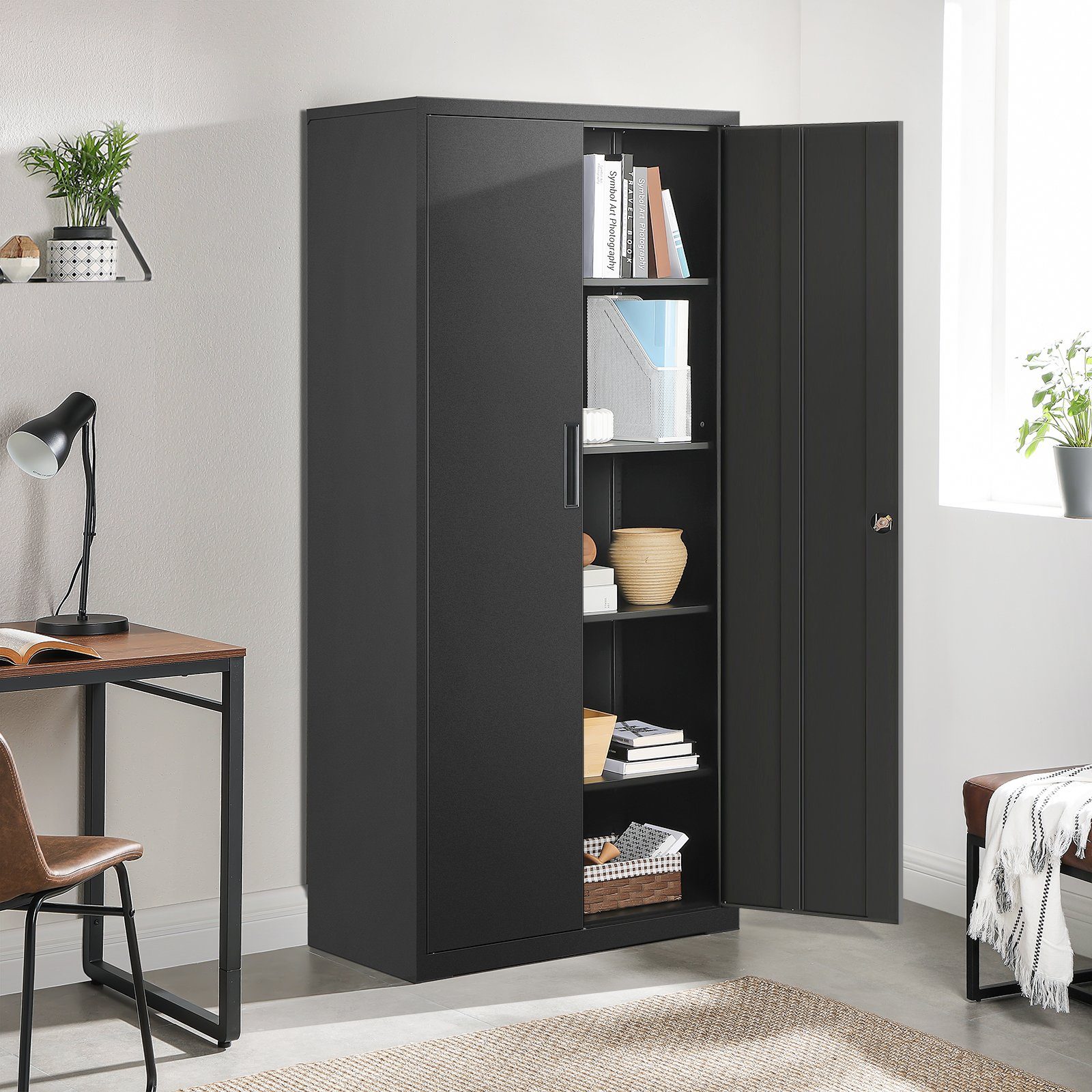 SONGMICS Aktenschrank Mehrzweckschrank, Aufbewahrungsschrank, für Garage günstig online kaufen