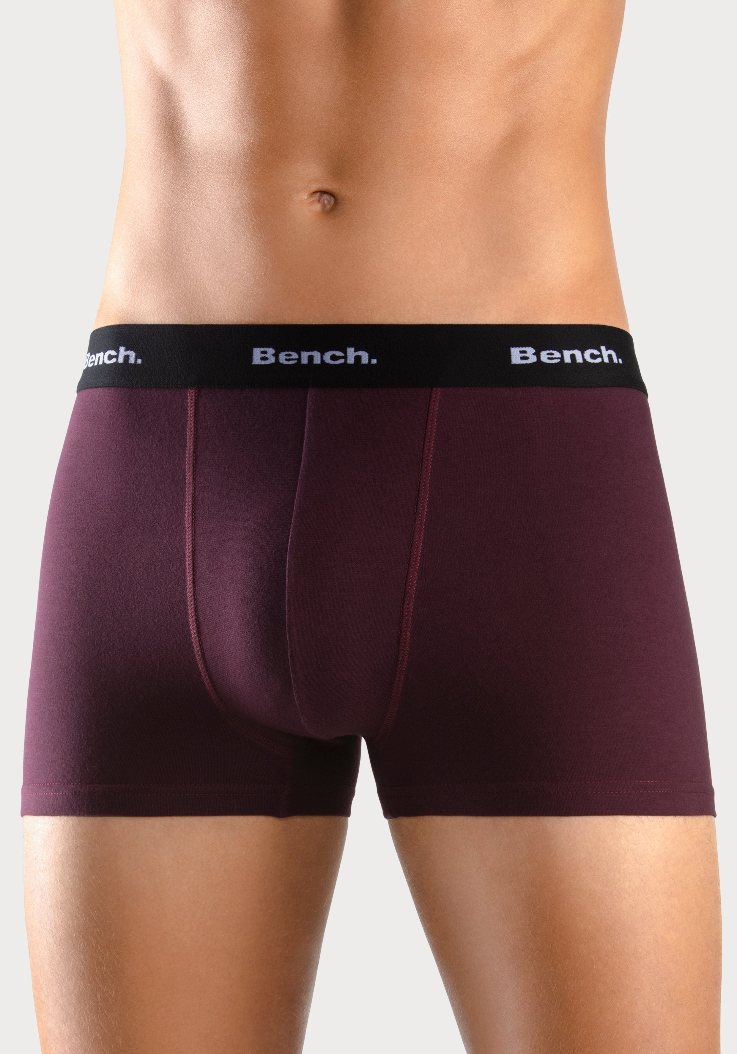 Bench. Boxer petrol, kontrastfarbigem (Packung, bordeaux, navy, mit 4-St) Bund anthrazit