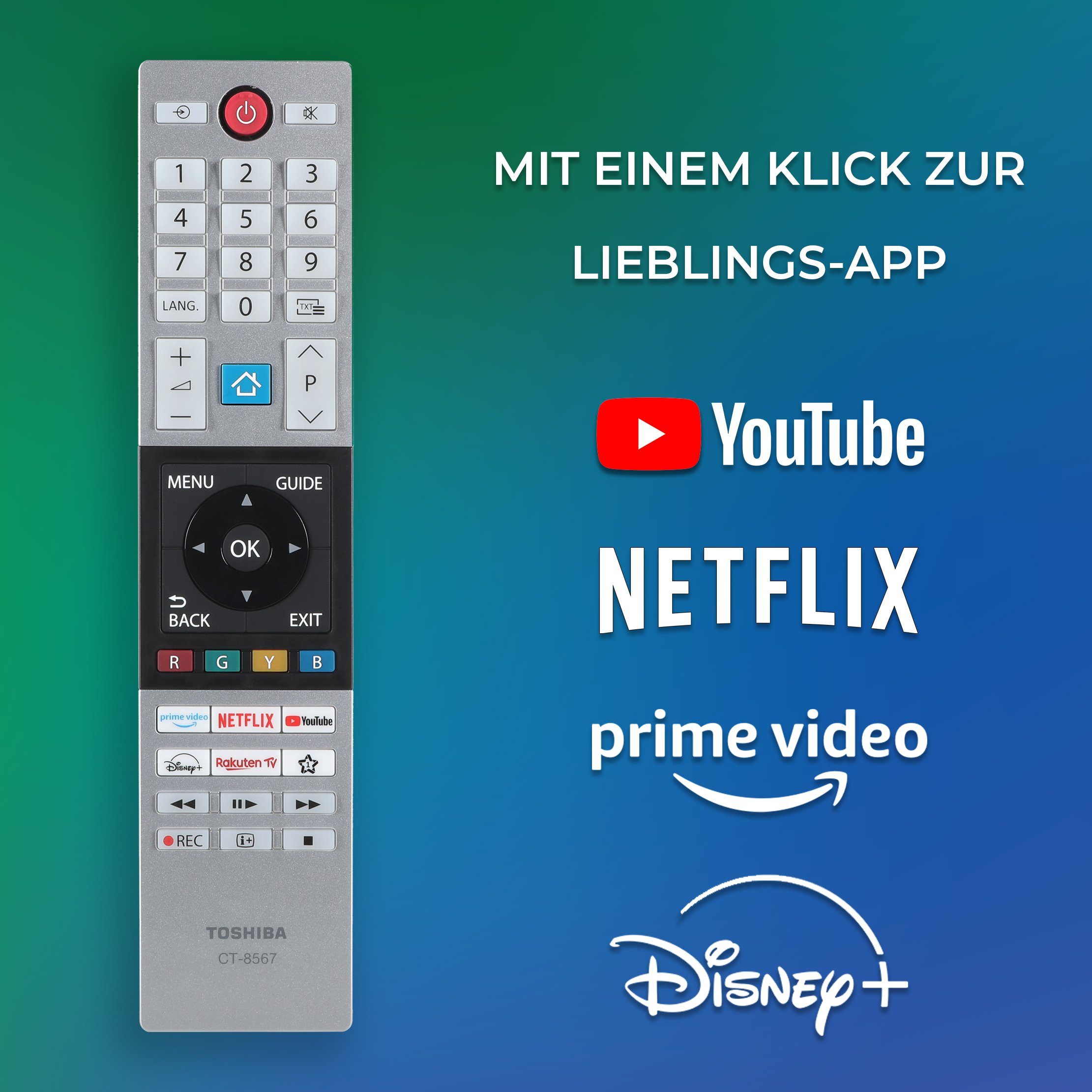 Toshiba 43UV2363DG LCD-LED Fernseher (108 cm/43 Zoll, 4K Ultra HD, VIDAA Smart TV, HDR, Triple-Tuner, Works with Alexa, Netflix, Prime Video, DAZN uvm)