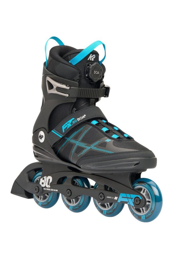 K2 Роликовые коньки F.I.T. 80 Boa (Rollen: 80mm/82A, Kugellager:ABEC 5) schwarz/blau