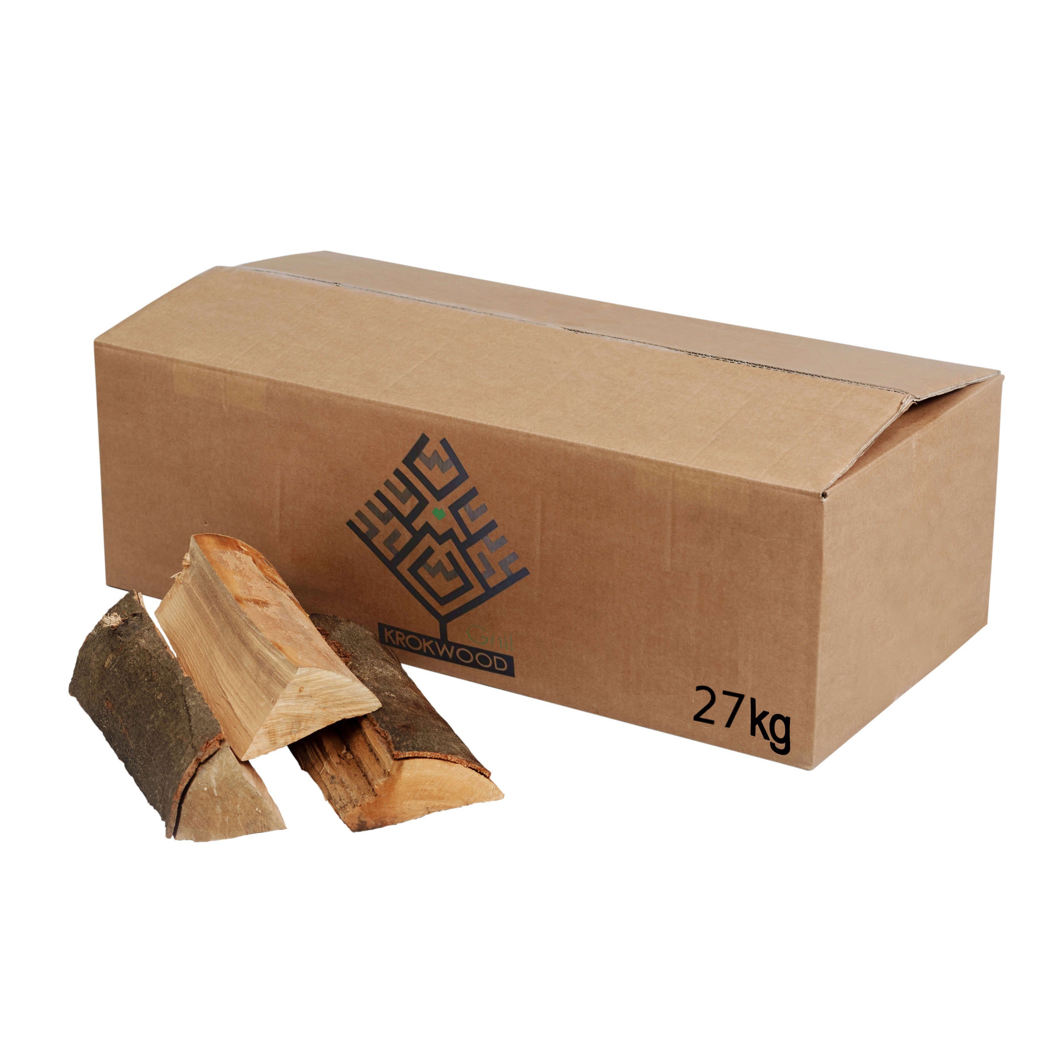 Krok Wood Kaminholz Brennholz, Buche für Kaminofen, Lagerfeuer, 27 kg, 100% natürlich