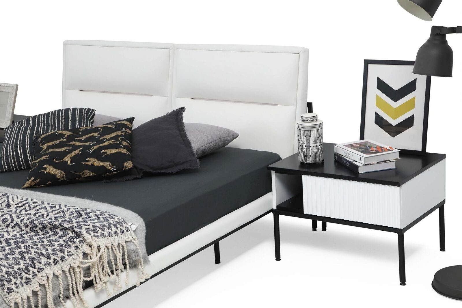 Schlafzimmer Made Nachttisch), in Nachtschränkchen JVmoebel Europa Nachttisch Tisch 1x Design (1-St., Weiß Holz Nachttisch Modern