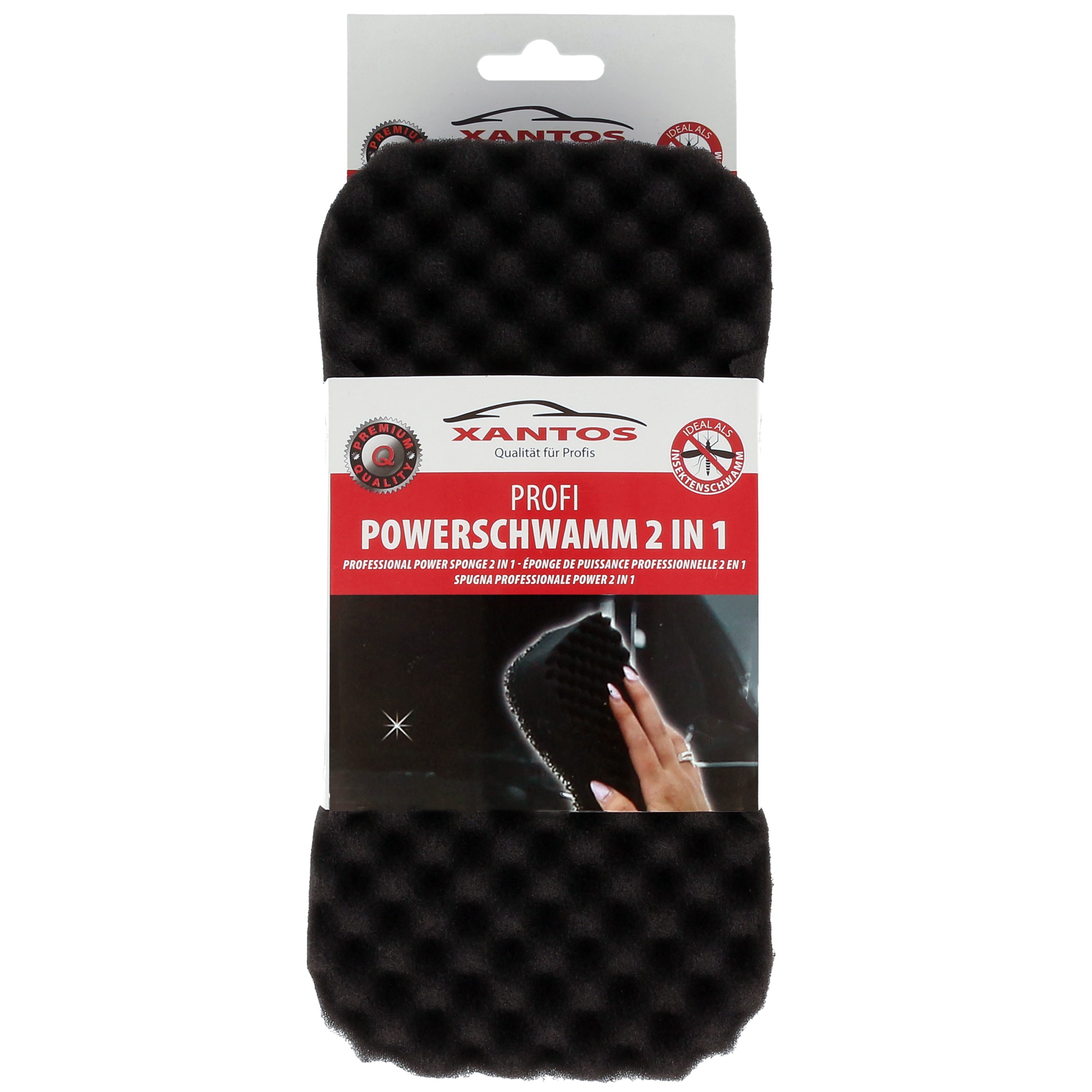 XANTOS Reinigungsschwamm Autoschwamm zur Auto Reinigung, Profi Powerschwamm 2 in 1 - Der ultimative Reinigungshelfer!