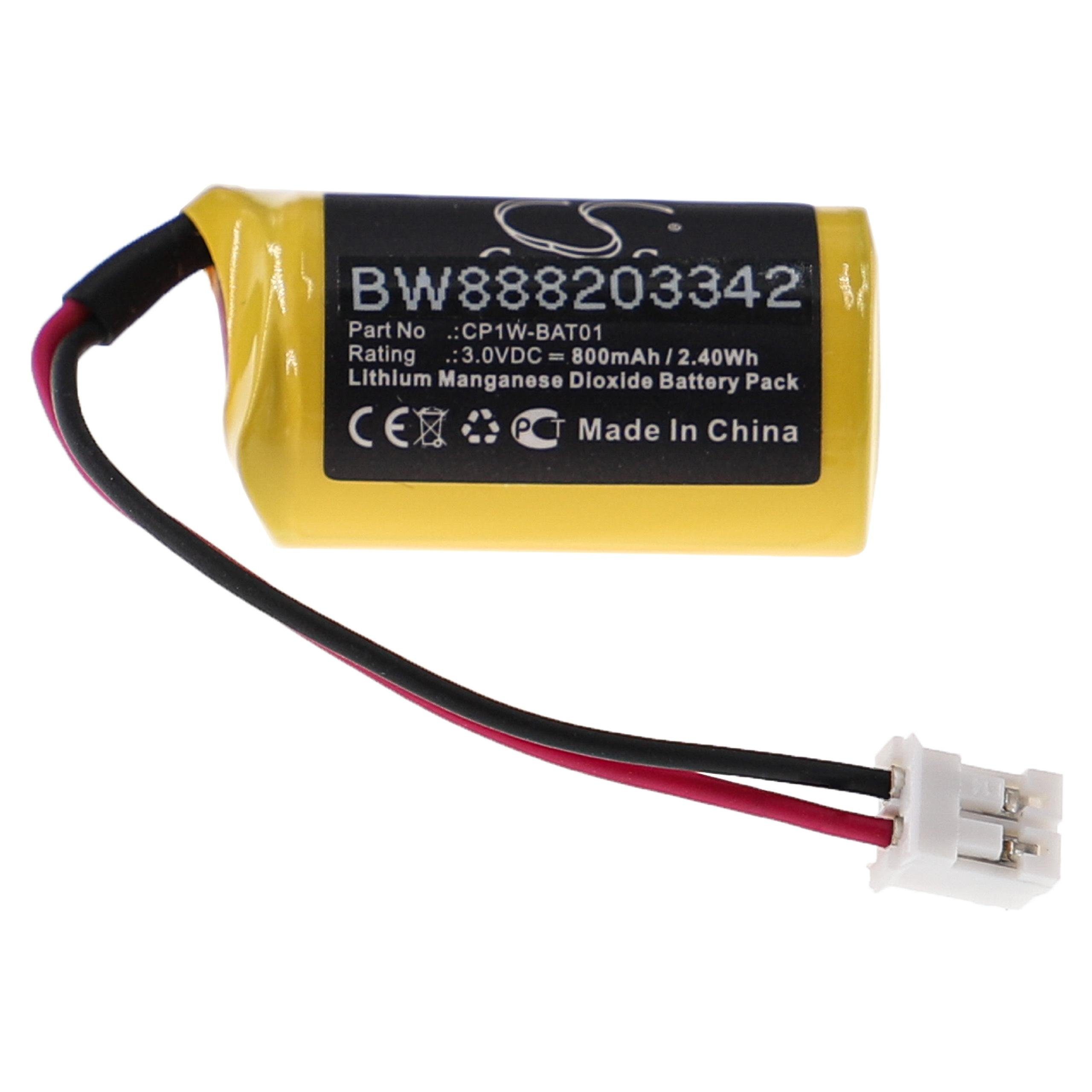 vhbw kompatibel mit Omron CP1W-BAT01 Akku Li-MnO2 800 mAh (3 V)