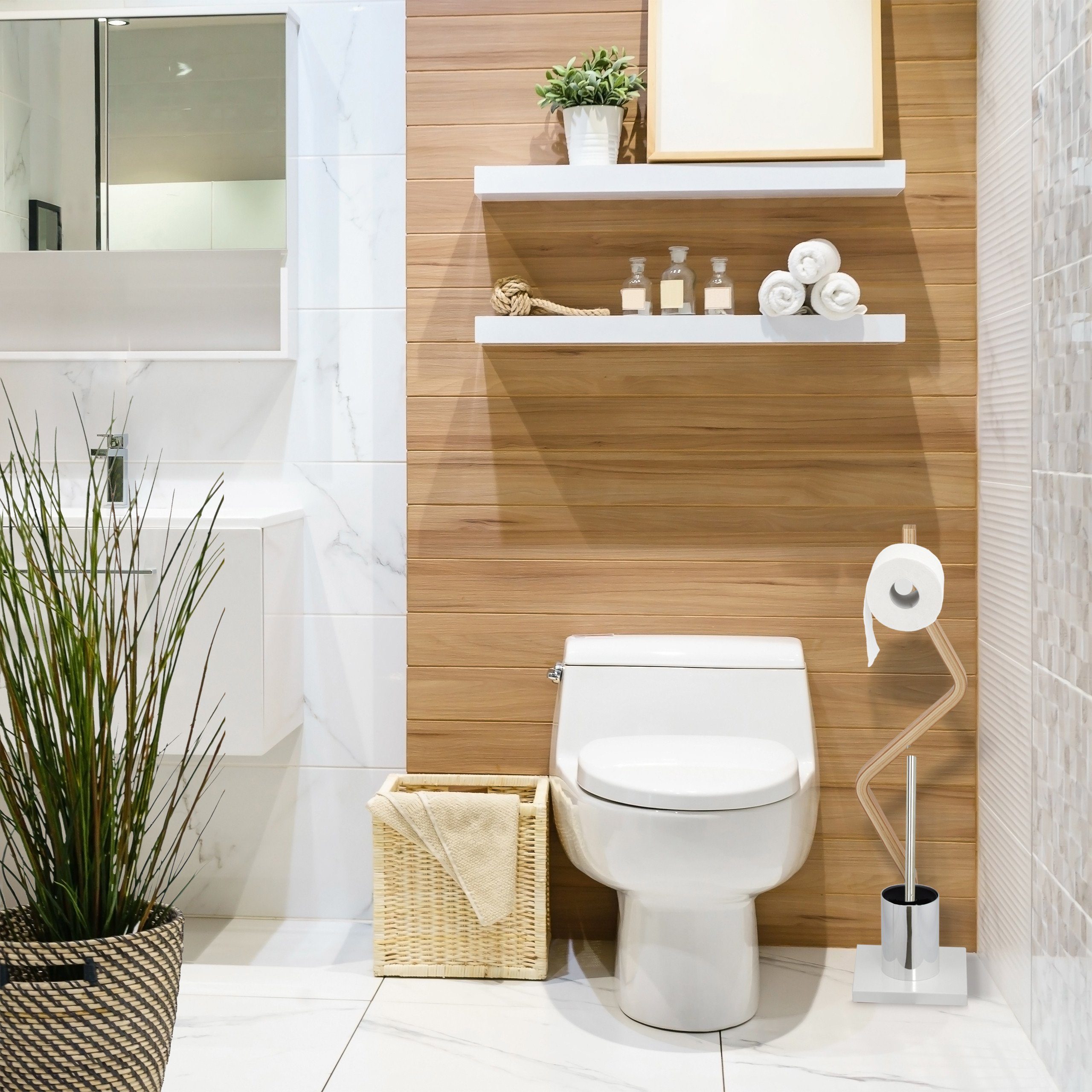 relaxdays WC-Reinigungsbürste Toilettenbürste 3er Set schwarz, Alle gängigen WC-Garnituren, (3-tlg) – Bild 5 von 5