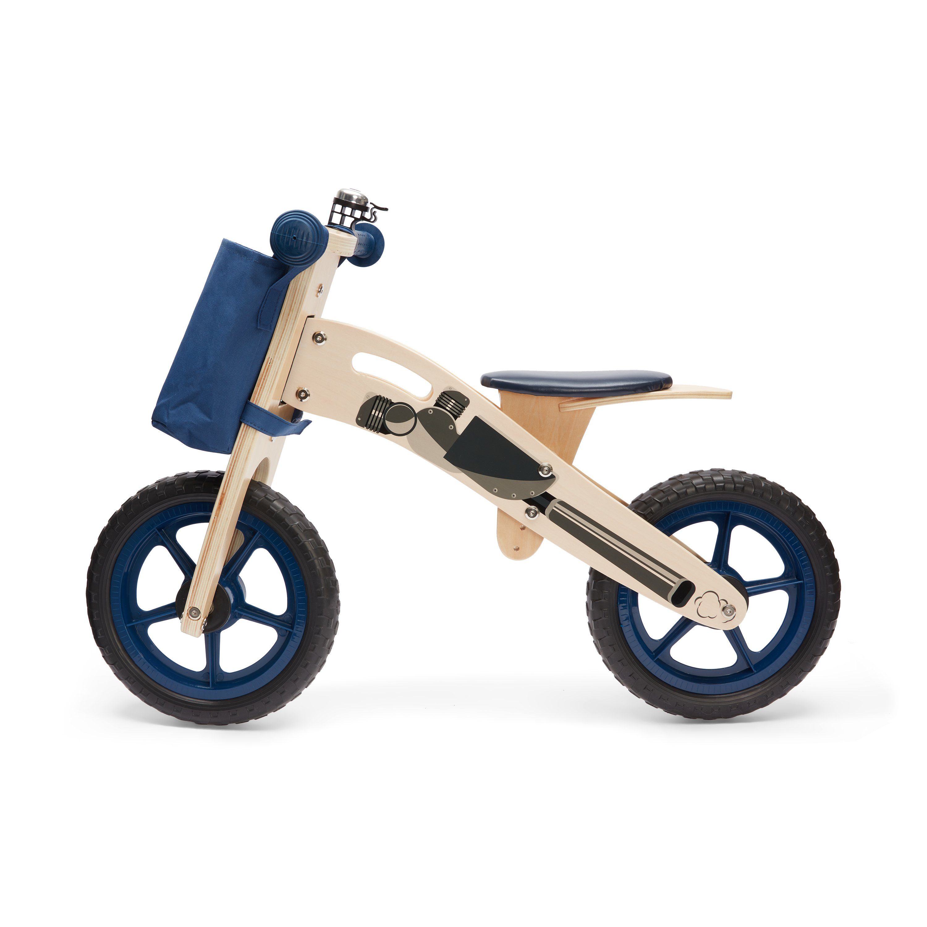 Spielzeug Laufräder wuuhoo Laufrad Speedy in Nautur-Holz mit Transport Tasche, für Mädchen und Jungen ab 3 Jahre I mitwachsend e