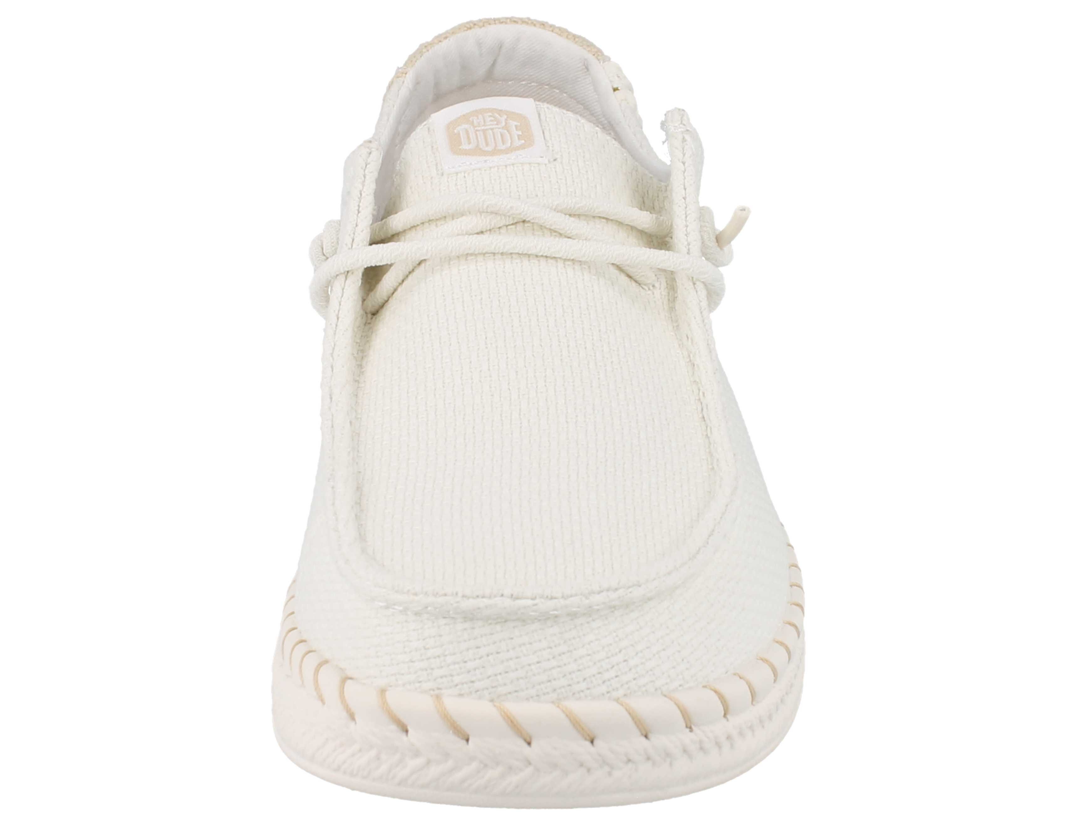 Hey Dude HEY DUDE Wendy Espadrille Damen Schlupfsneaker weiß Textil - Größe: Slipper Wechselfußbett – Bild 5 von 5