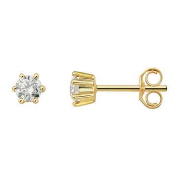 ONE ELEMENT Paar Ohrstecker 0.4 ct Diamant Brillant Ohrringe Ohrstecker aus 750 Gelbgold, Damen Gold Schmuck