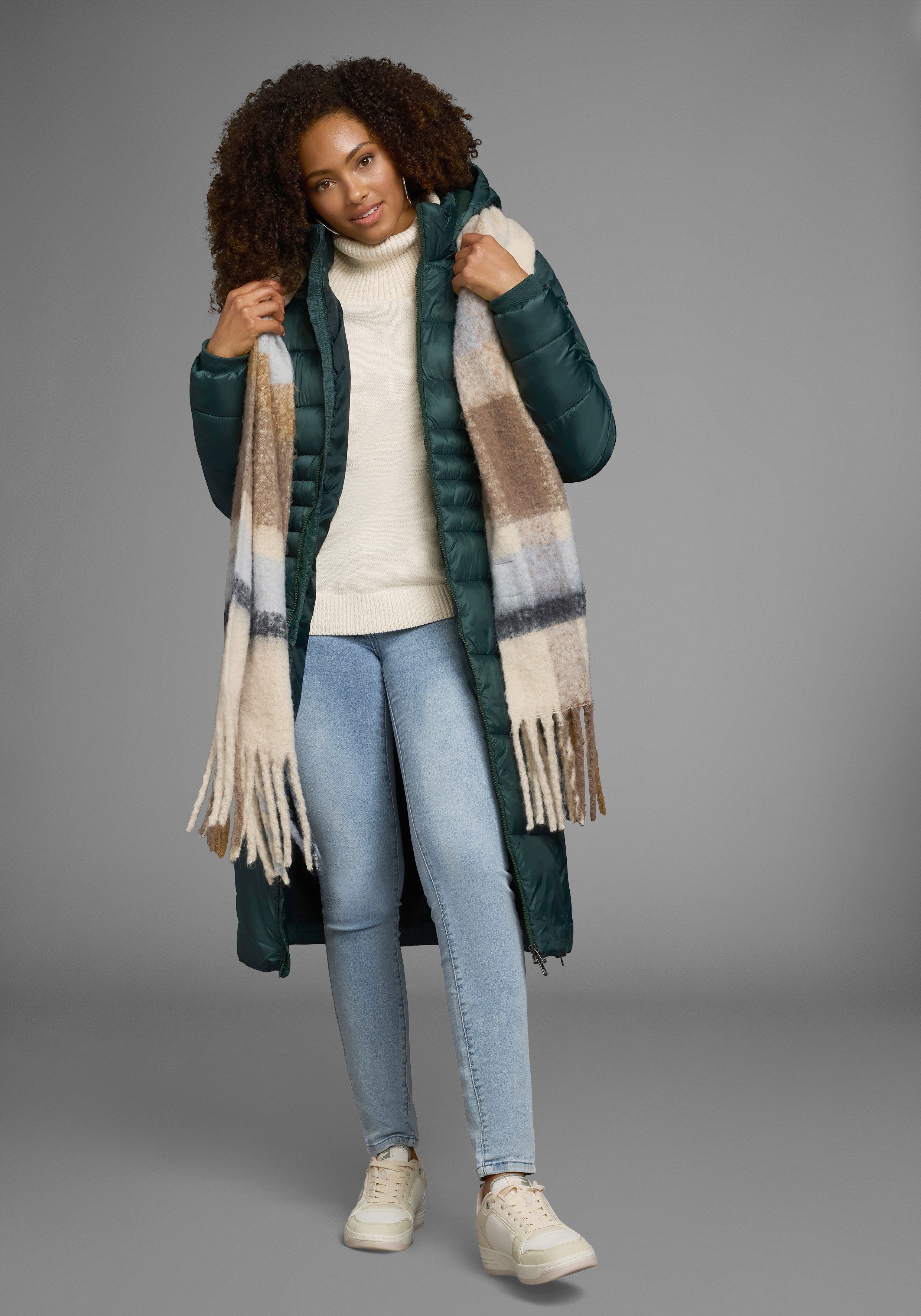 KangaROOS Steppmantel mit abnehmbarer Kapuze