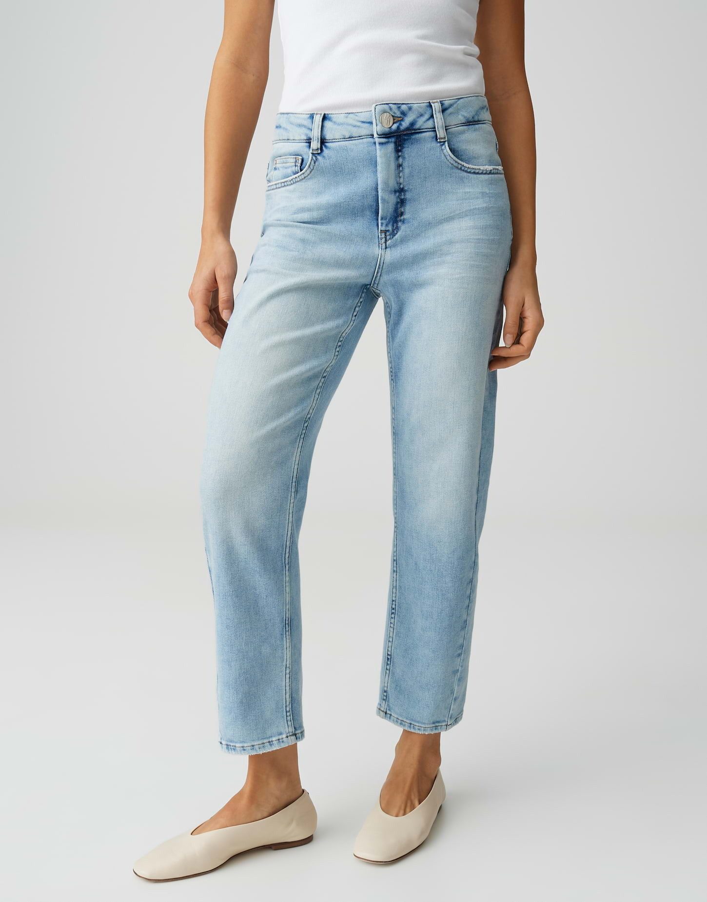 OPUS 5-Pocket-Jeans Straight Jeans aus BCI Cotton Mix Low Rise 5-Pocket-Des günstig online kaufen