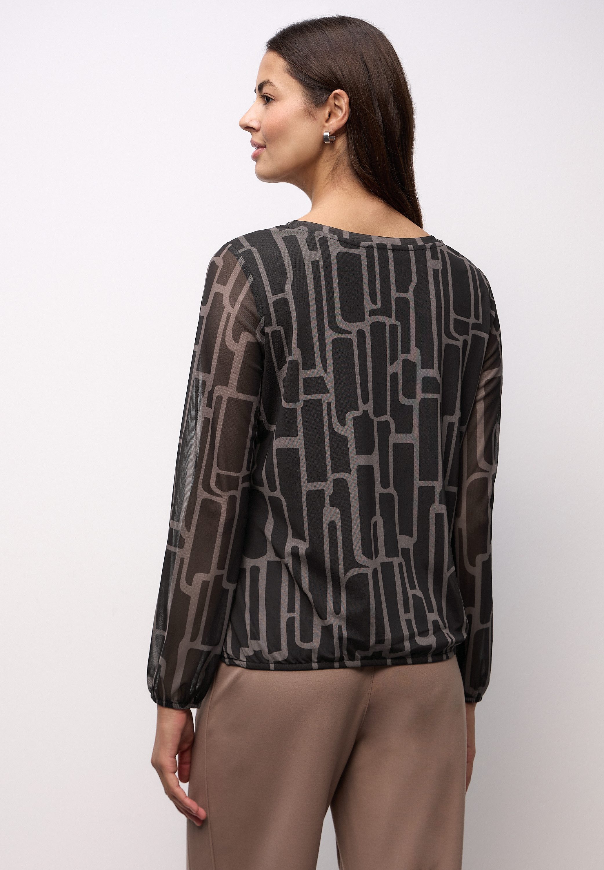 STREET ONE Langarmshirt mit grafischem Muster