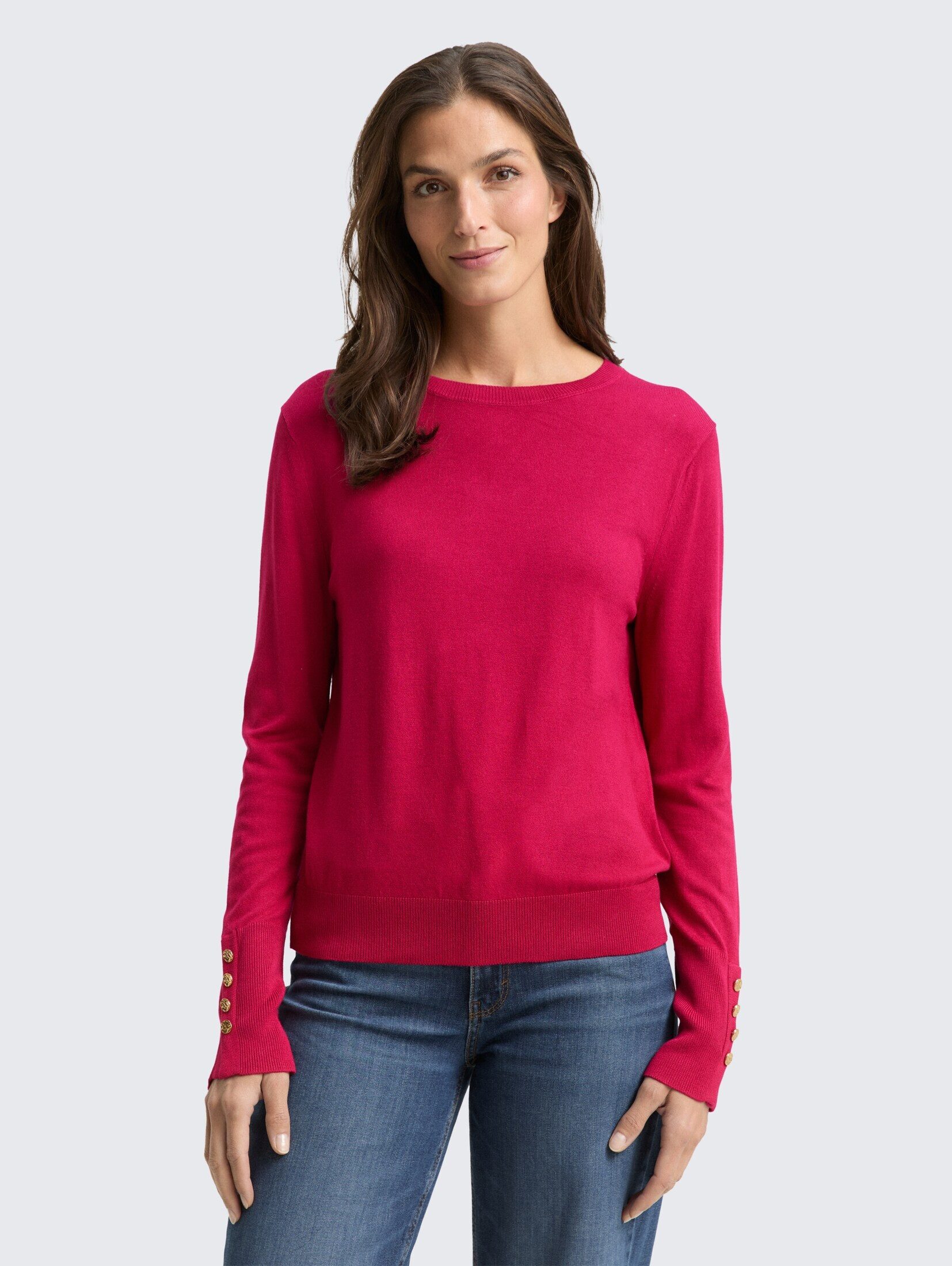 TOM TAILOR Strickpullover Pullover & Strickjacken Strickpullover mit Knopf-Details
