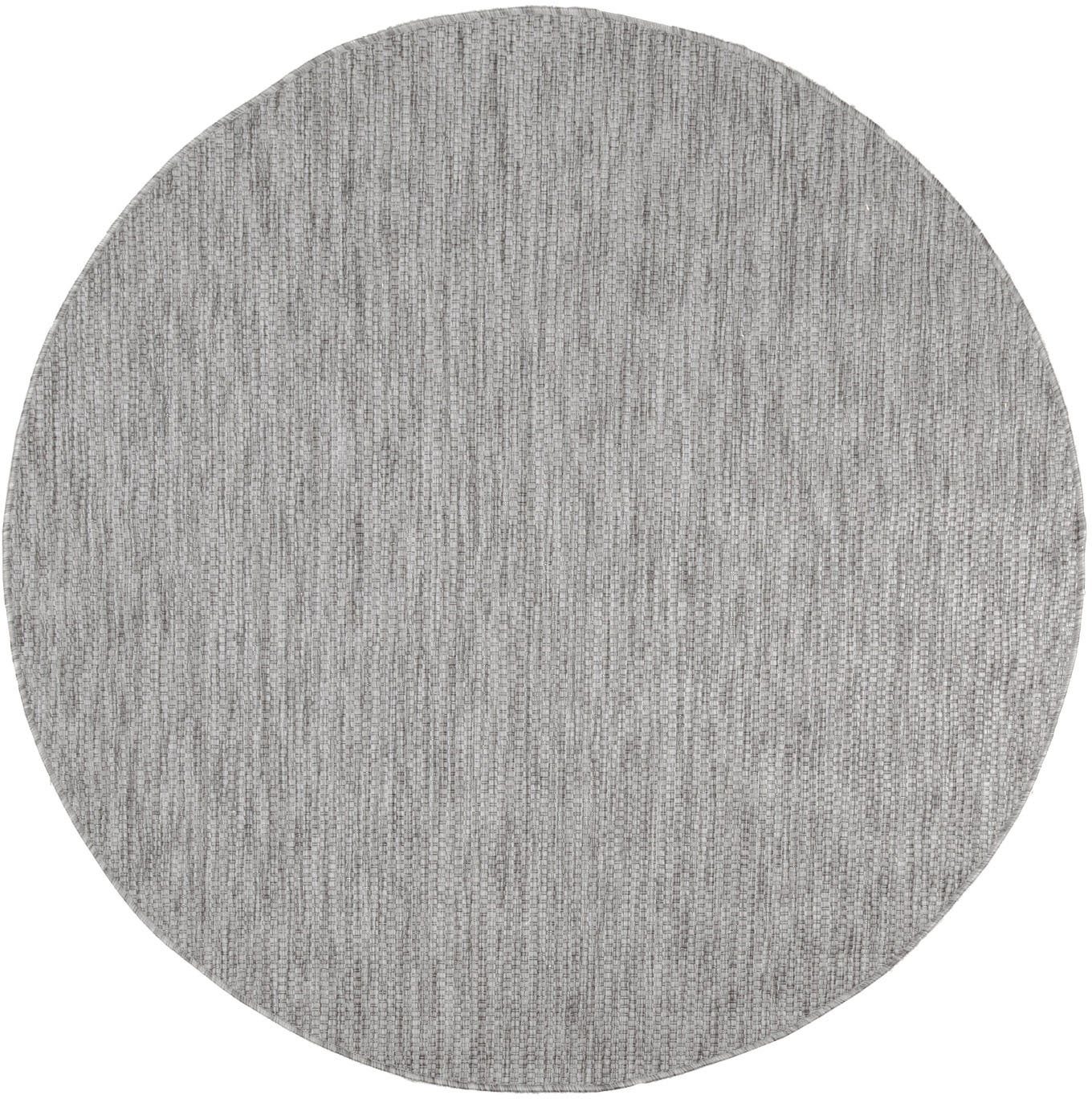 Home affaire Teppich Venedig, rund, Höhe: 4 mm, Flachgewebe, Sisal-Optik, meliert, UV-beständig, Outdoor geeignet