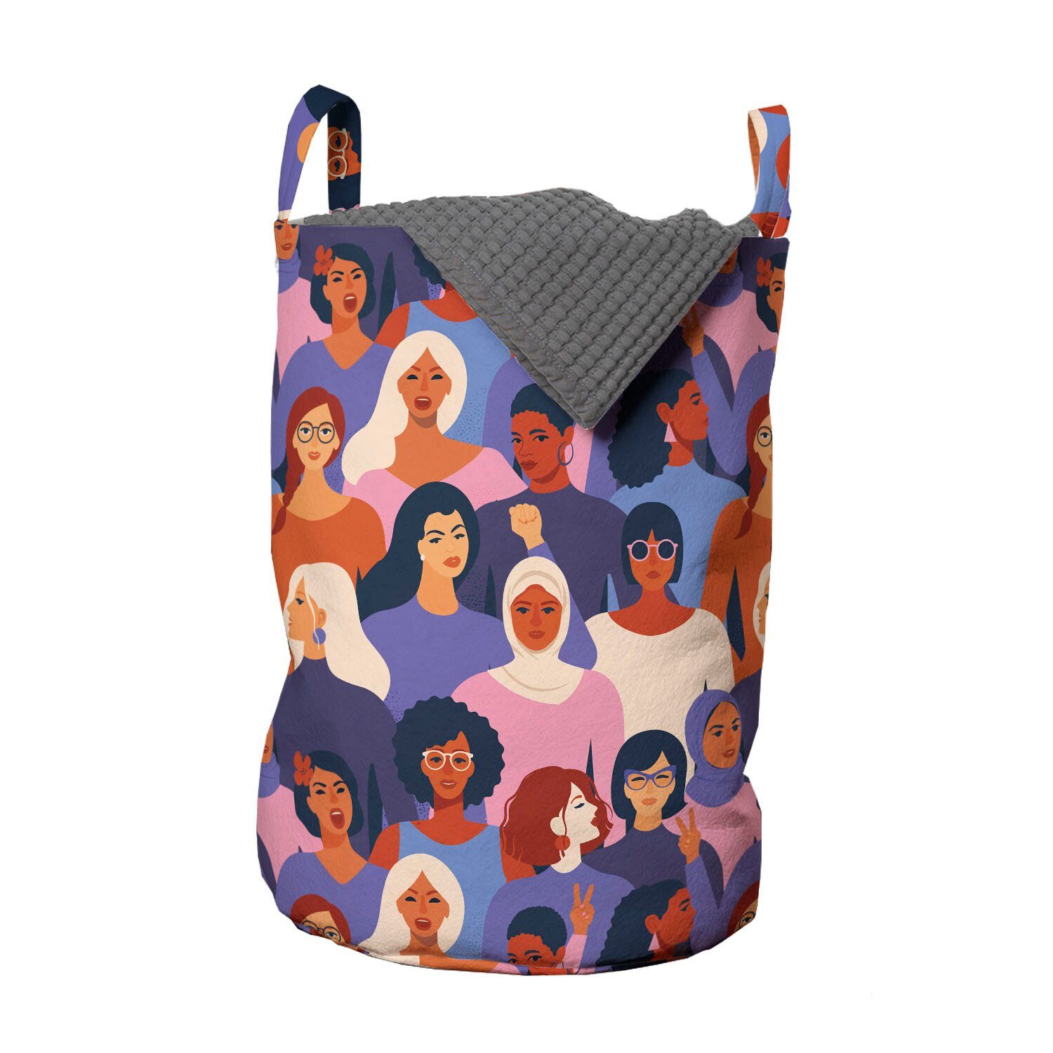 Women Empowerment Wäschekorb Abakuhaus Griffen Wäschesäckchen für Diverse mit Kordelzugverschluss Feminist Waschsalons,
