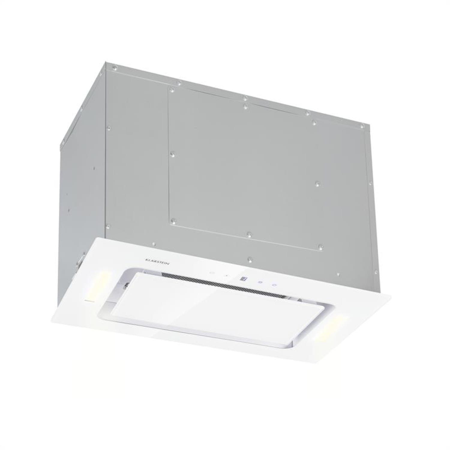 Klarstein Deckenhaube Hektor Hektor, Dunstabzugshaube Einbau 52cm Abluft: 530 m³/h LED Touch Glas