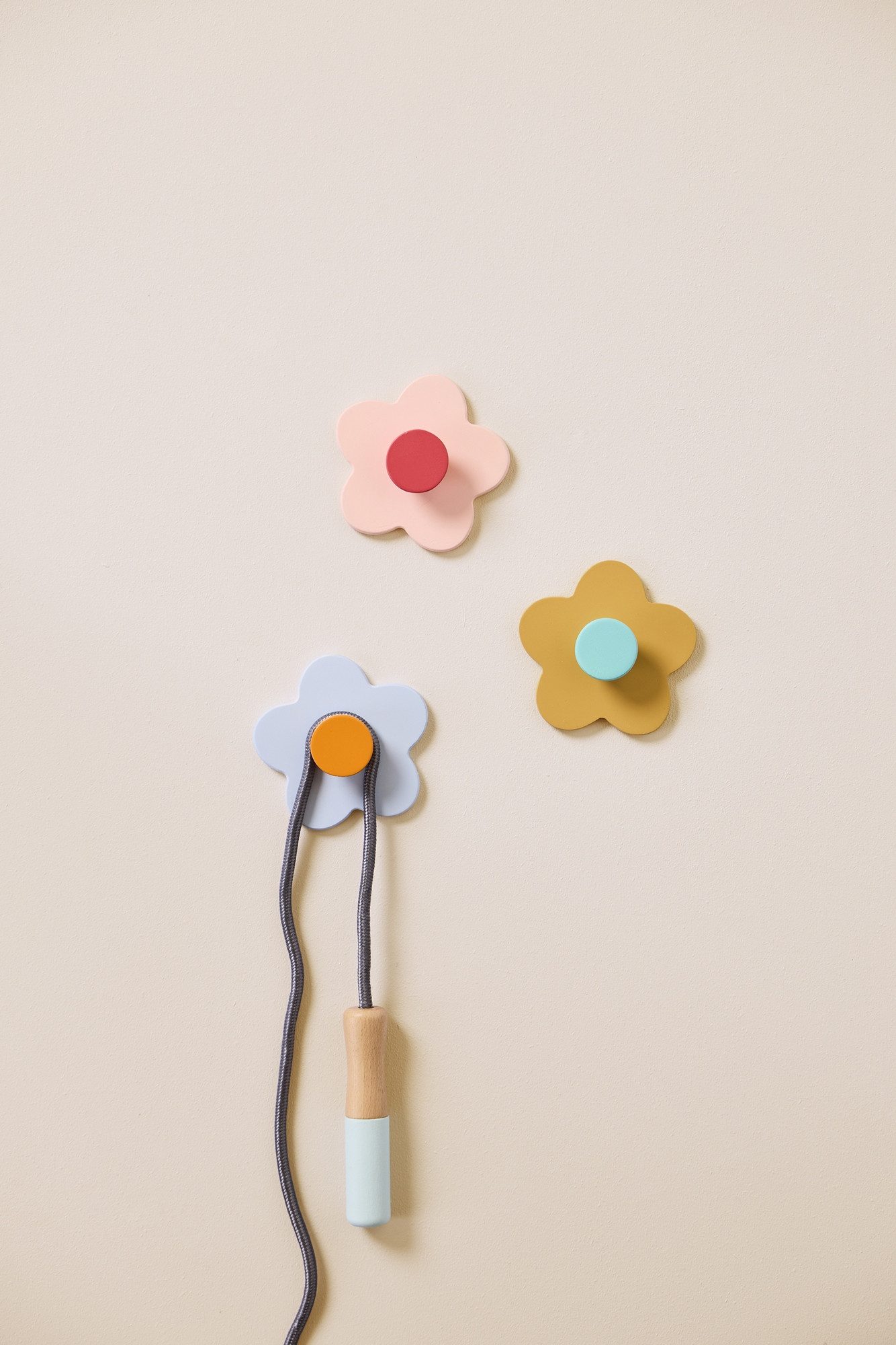 Kids Concept Kleiderhaken Hakenset 3er-Pack Blume günstig online kaufen