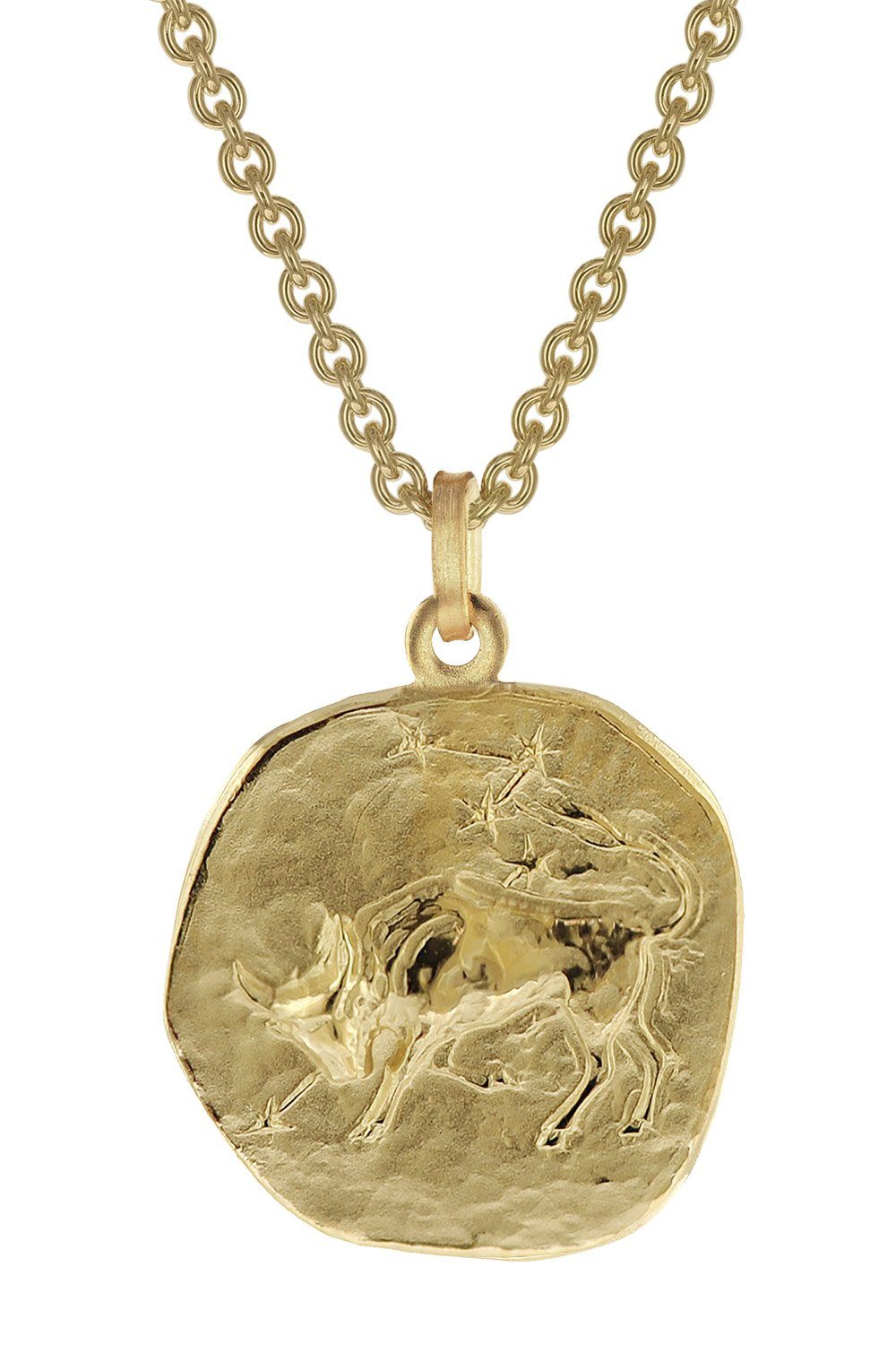 trendor Kette mit Anhänger Stier Sternzeichen Ø 20 mm Herren-Halskette Gold günstig online kaufen