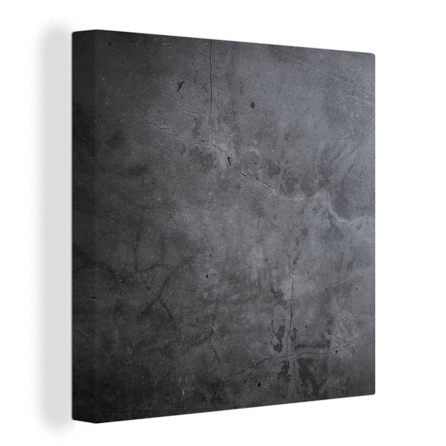 OneMillionCanvasses® Leinwandbild Industriell - Beton - Grau - Schiefer - Retro, Fotodruck (1 St), Wandbild, Deko Schlafzimmer Wohnzimmer Flur 20x20 cm