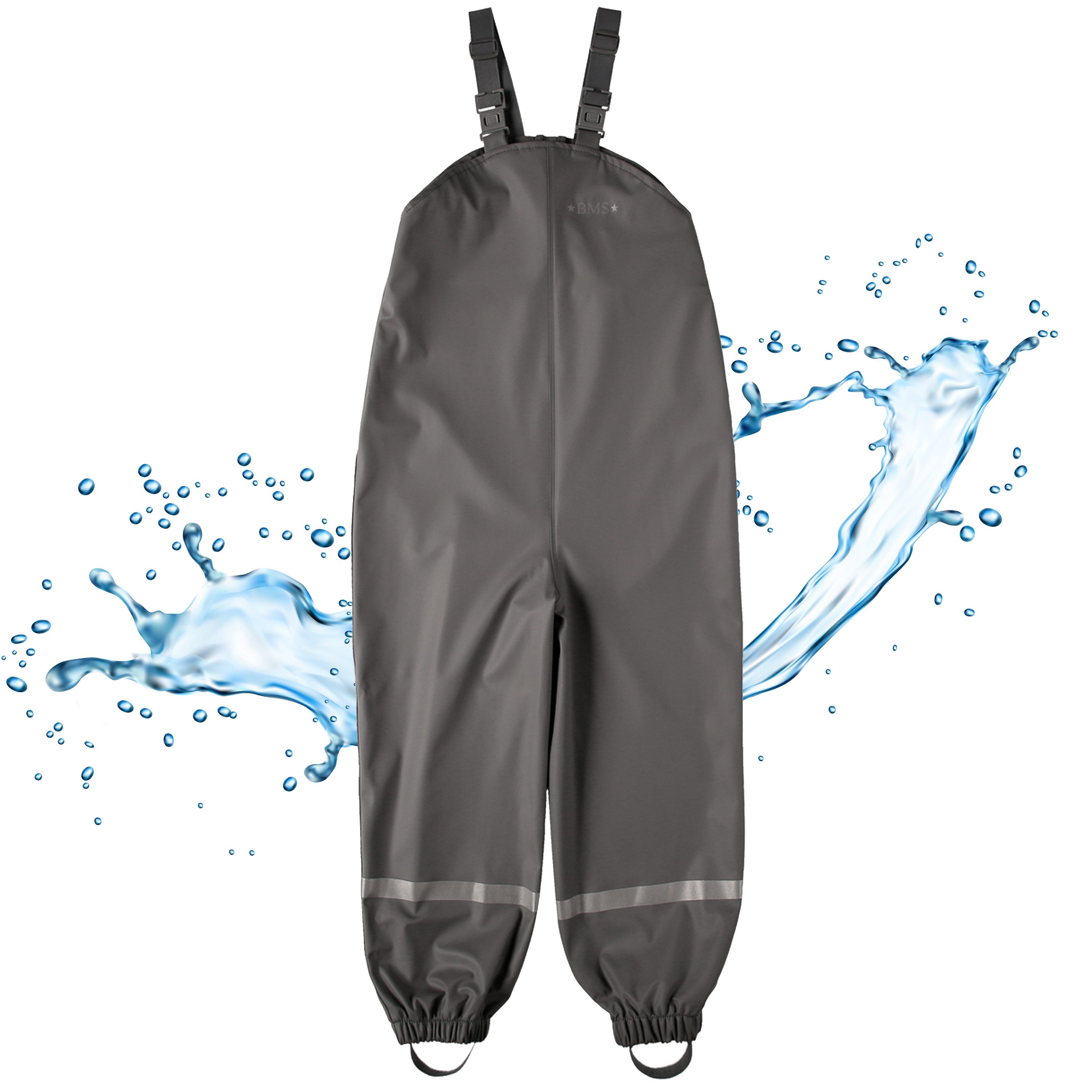 BMS Regen- und Matschlatzhose Räuberwald 100% wasserdichte Regenlatzhose OekoTex zertifiziert