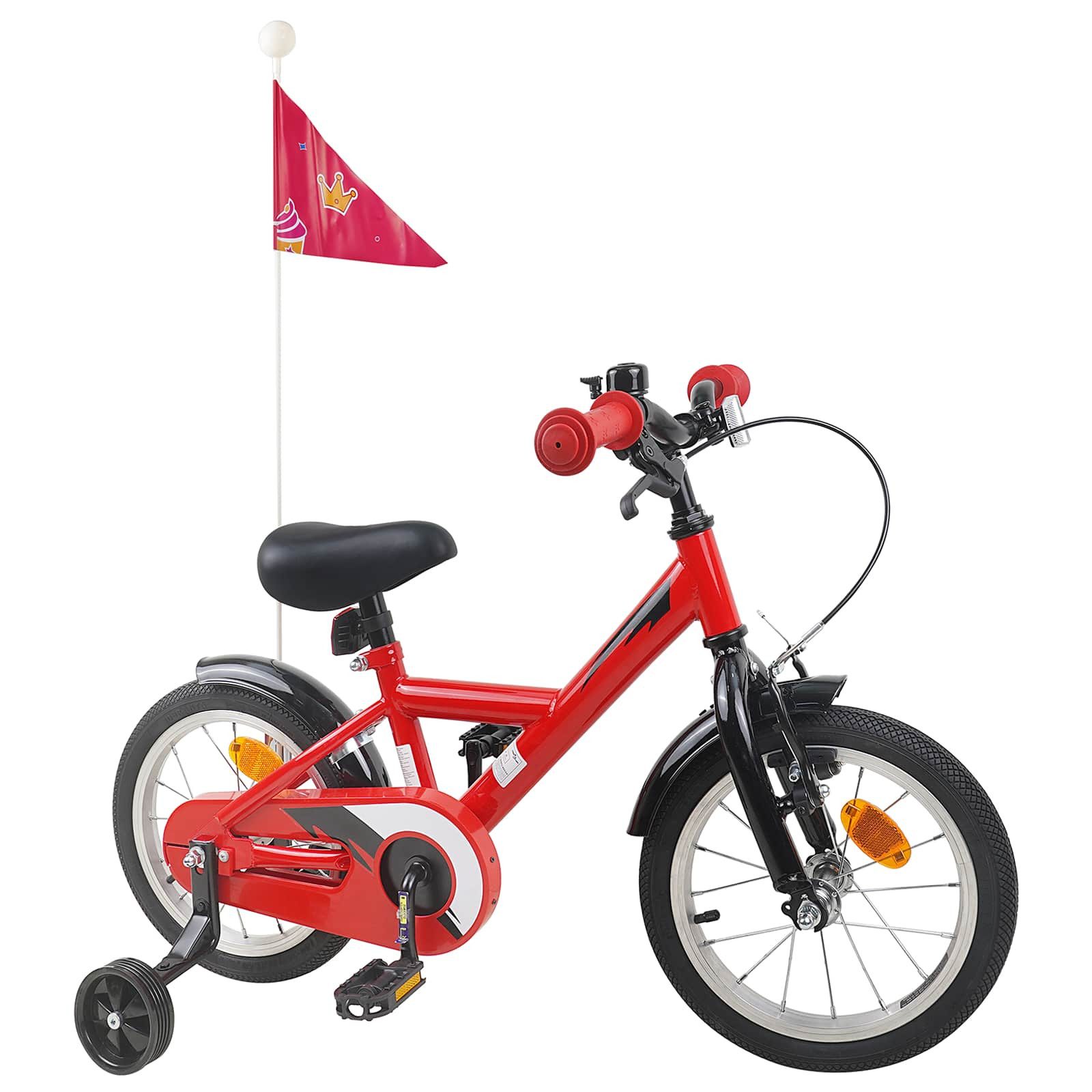 vidaXL Kinderfahrrad 90 x 49 x 67,5 cm Kinderfahrrad 12 Zoll für 2-4 Jahre alt Rot