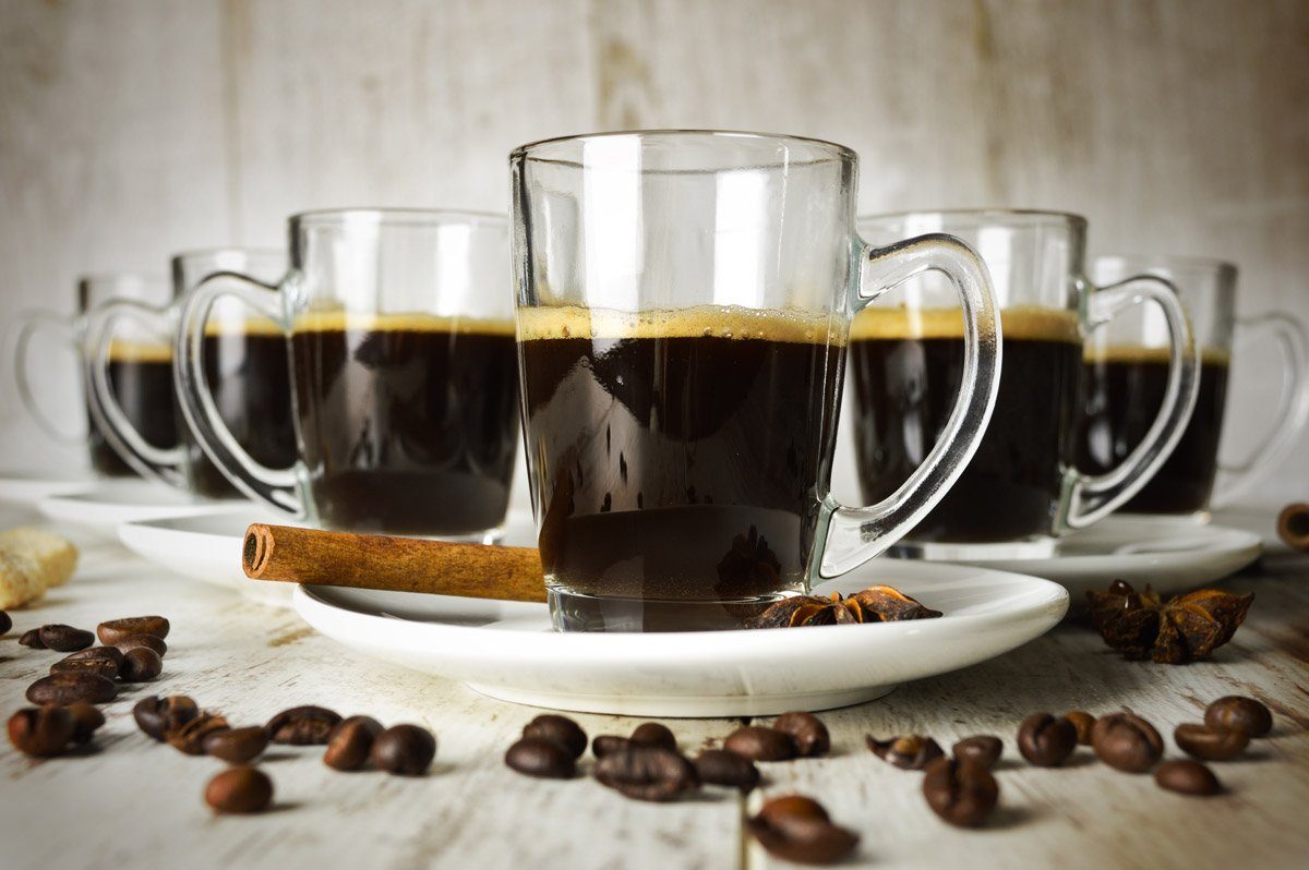 Sendez Espressotasse 12tlg Espressotassen mit Porzellan Teller Kaffeegläser Mokkatassen, 12-tlg., Glas