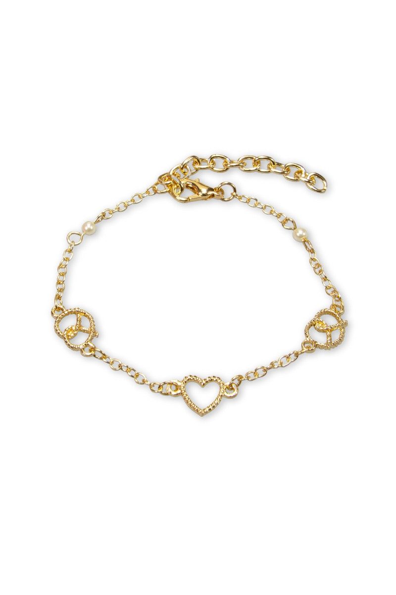 Alpenflüstern Armband Armband Damen - BREZE & HERZ - gold, silber