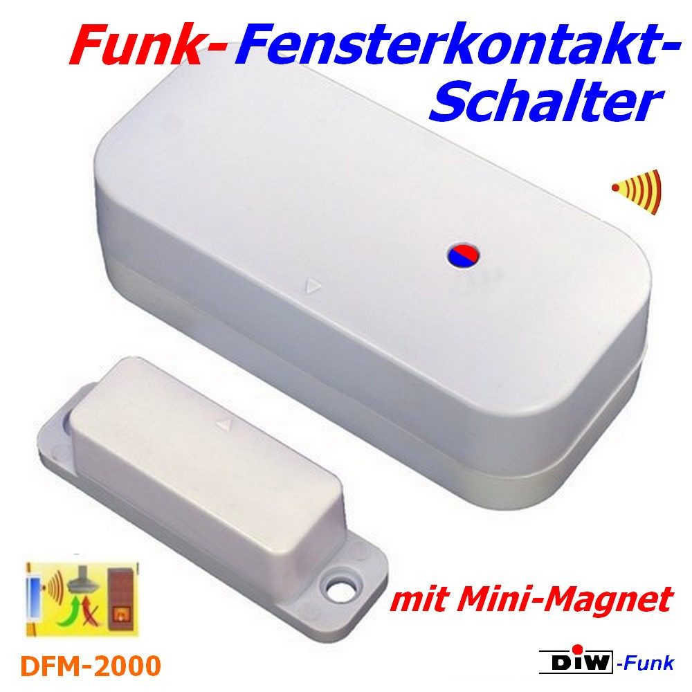DIW-Funk Funk-Empfangsmodul DIW-Funk Einbau Abluftsteuerung PA-521 mit extra Key-Sender DKS-10, 1xEmpfangsmodul, 1 x Fensterkontakt, 1x Key-Sender, Funklösung, manuell aus- und einschaltbar
