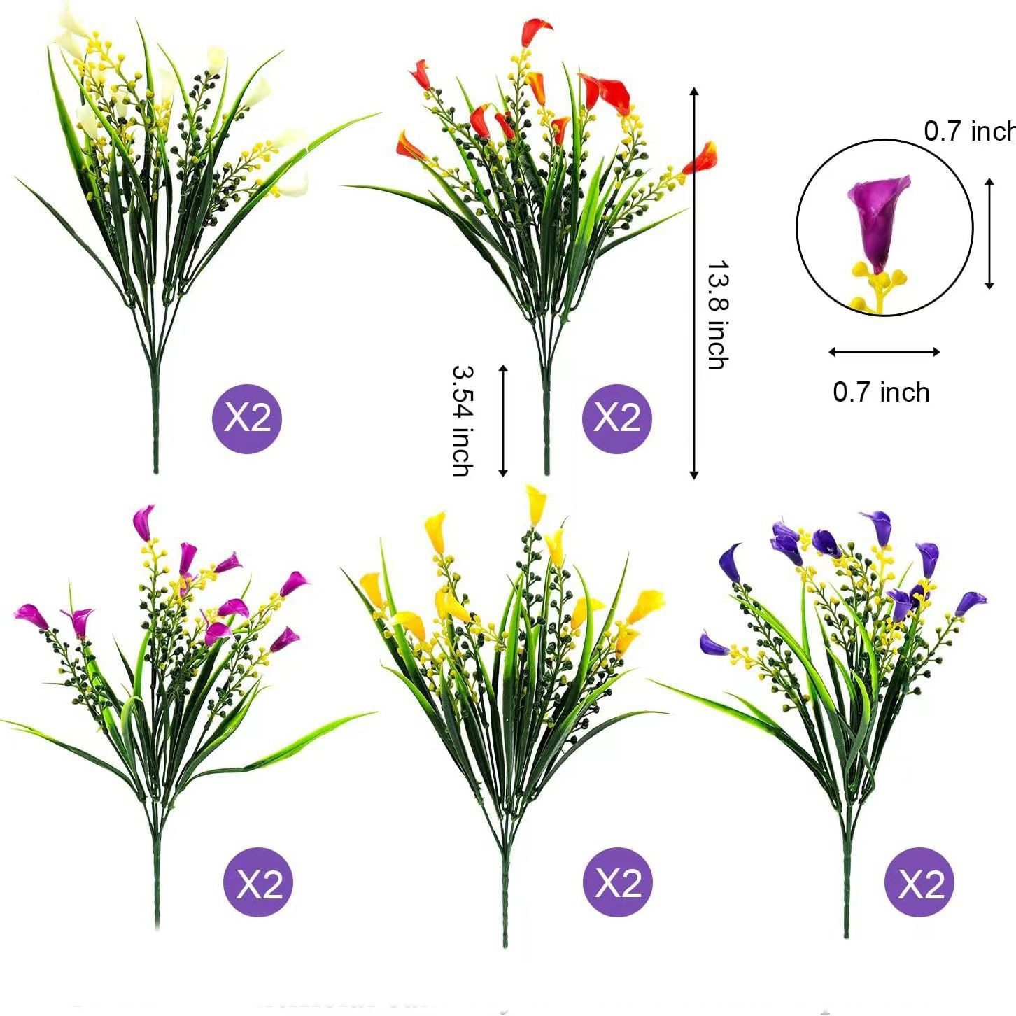 Kunstblumenstrauß Künstliche Blumen Balkon Kunstblumen Wetterfest Außen Blu günstig online kaufen