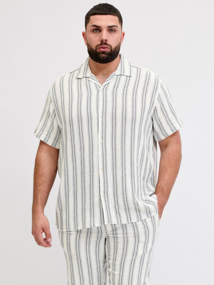Jack & Jones PlusSize Kurzarmhemd JORCOBA STRIPE RESORT SHIRT SS SN PLS