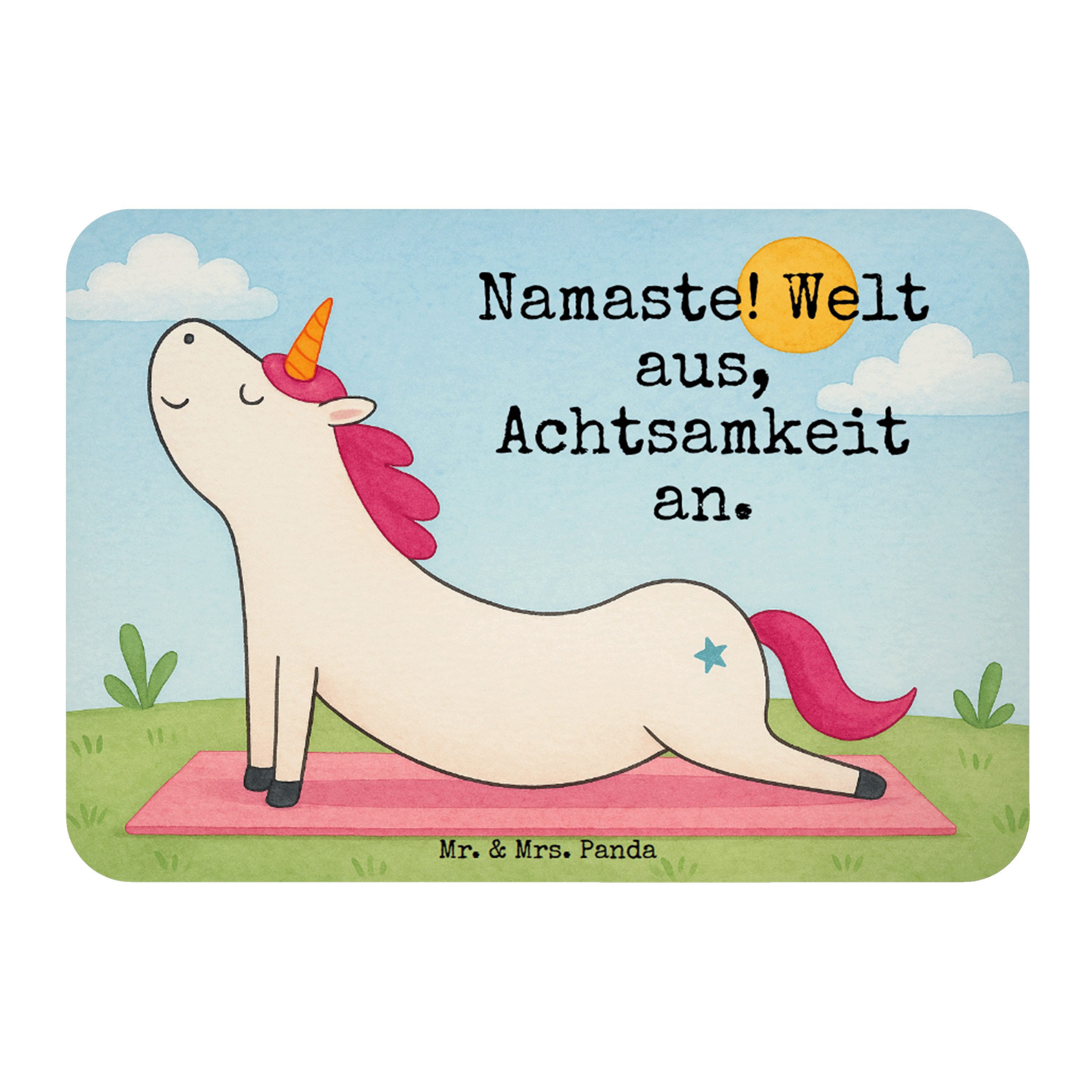 Mr. & Mrs. Panda Magnet Einhorn Yoga Design, magnet, Weiß, Lustig, Unicorn, whiteboardmagnet, (Packung), Pinnwandmagnet notizmagnet Entspannung