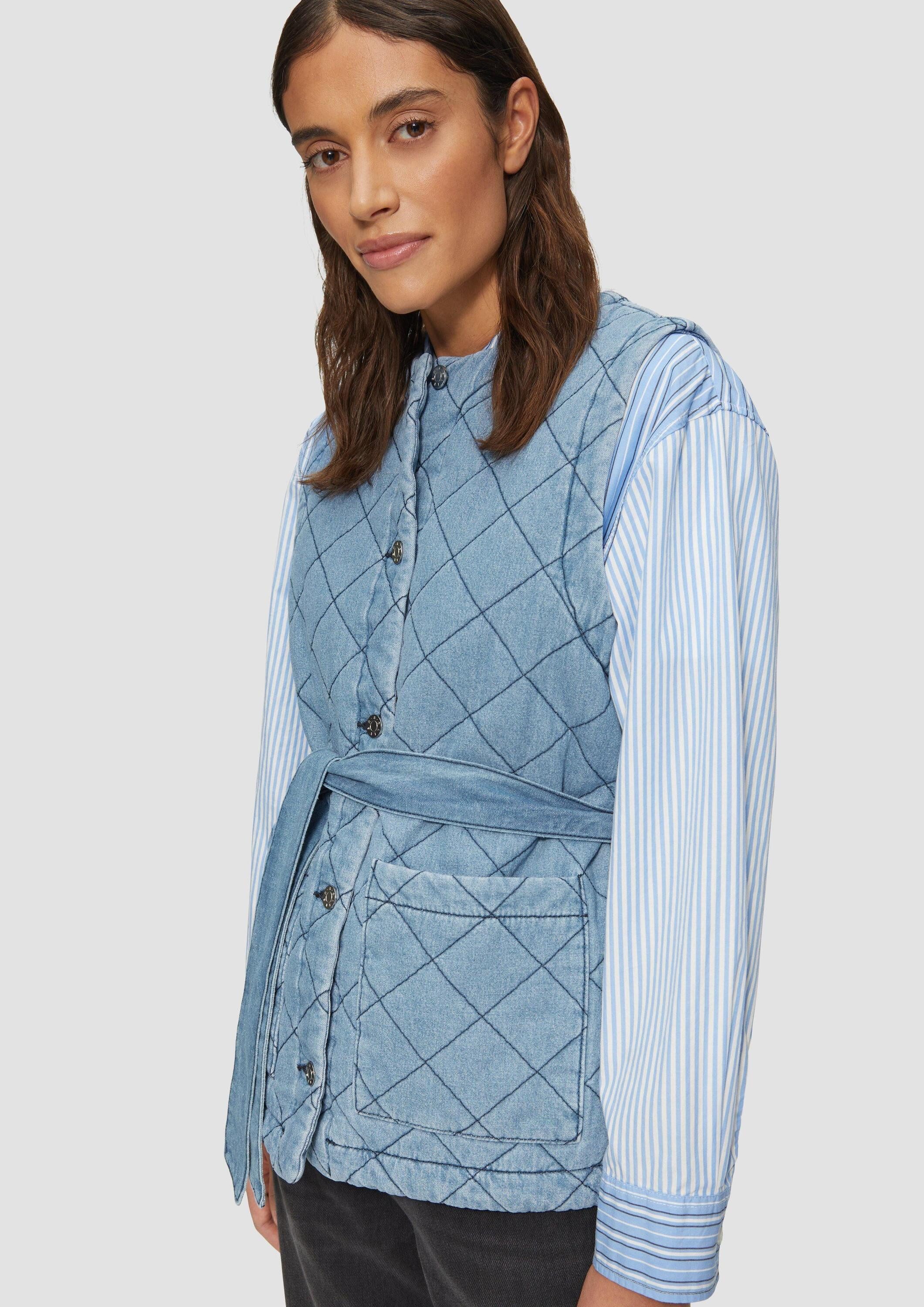 s.Oliver Funktionsweste Indoor-Jacke Steppweste aus Denim günstig online kaufen